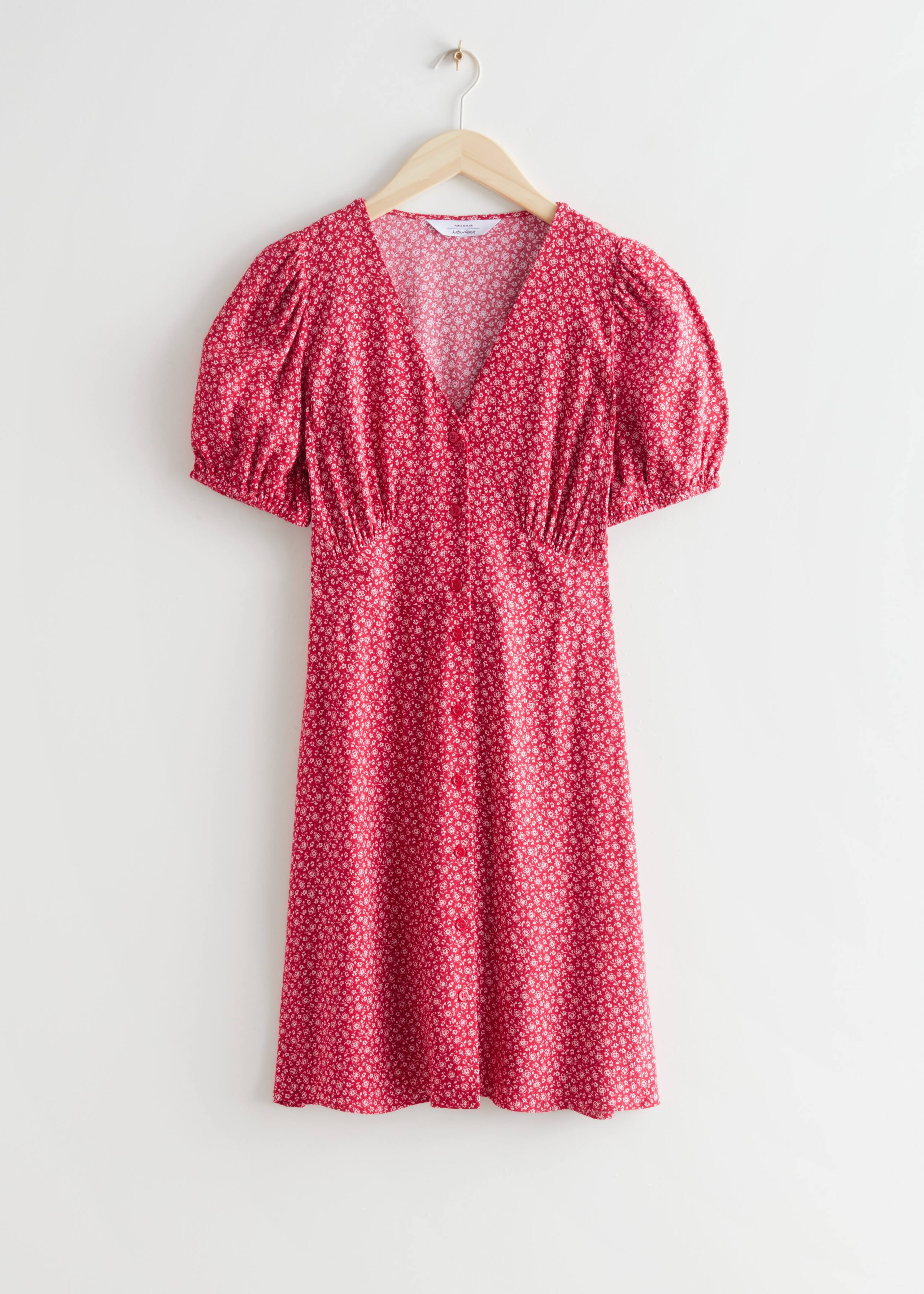 Minivestido estampado con botones - Black Print - Bodegón