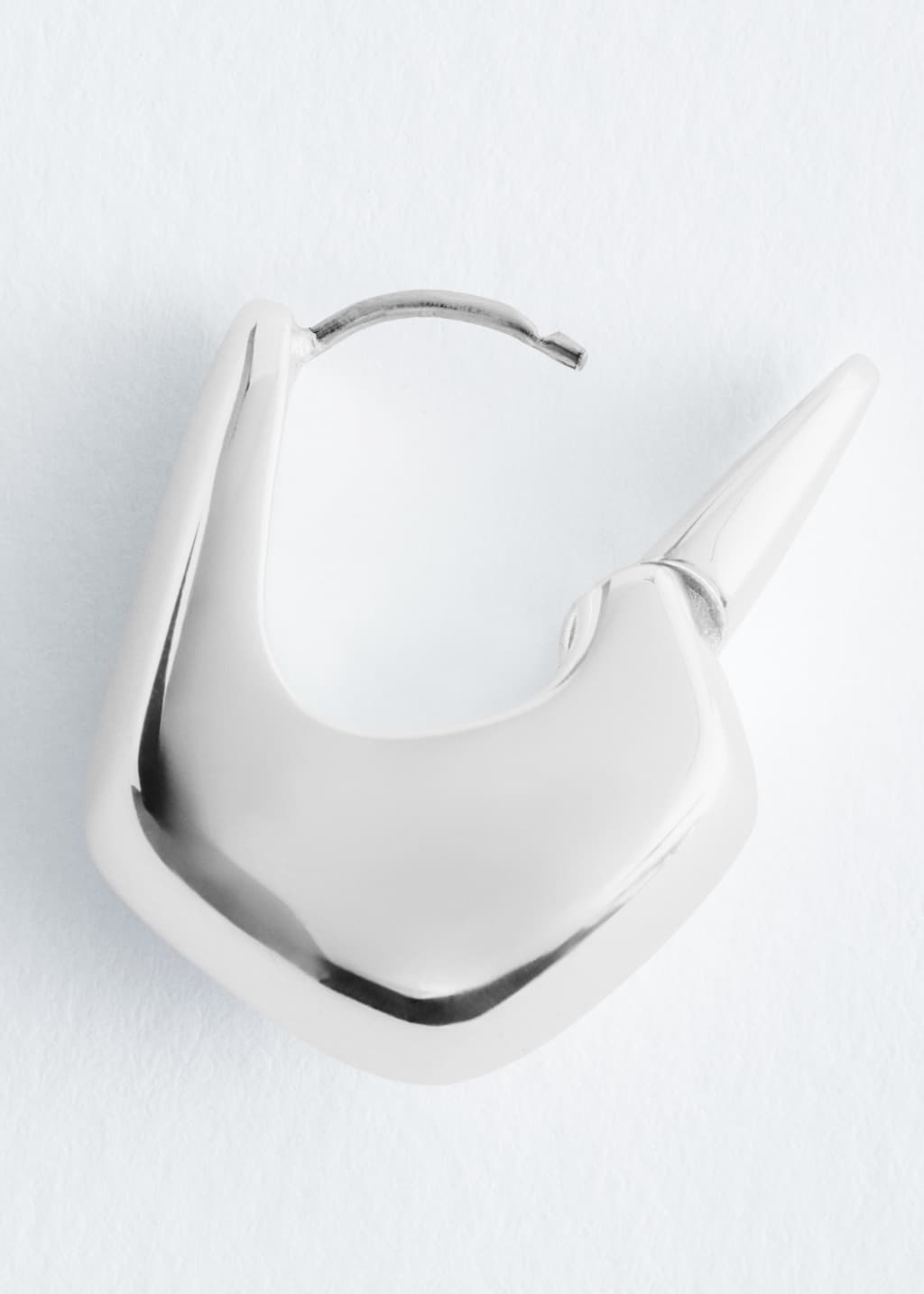Image of Angular Bell Hoop Earrings