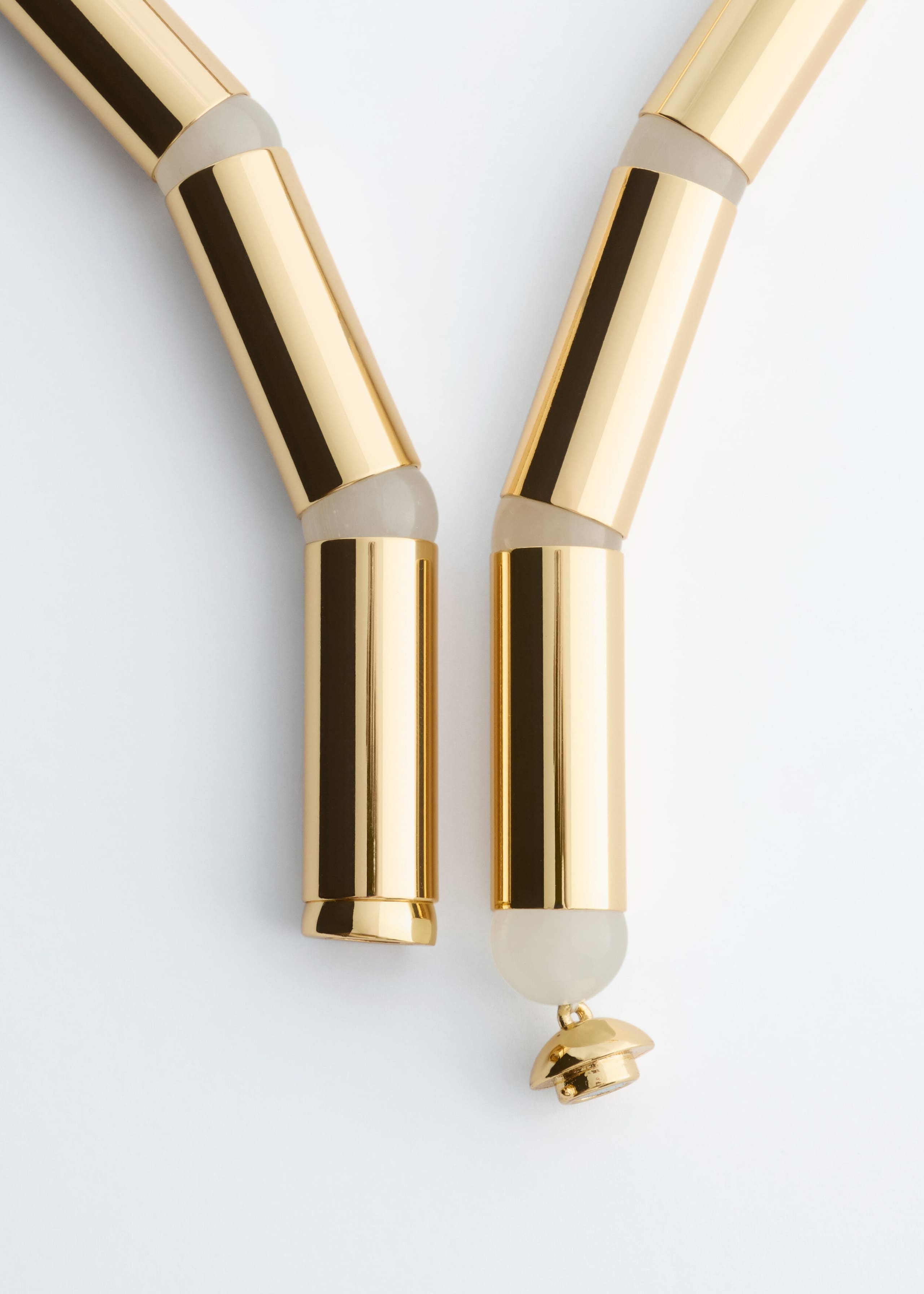 Polished Brass Necklace - Gold - Still Life