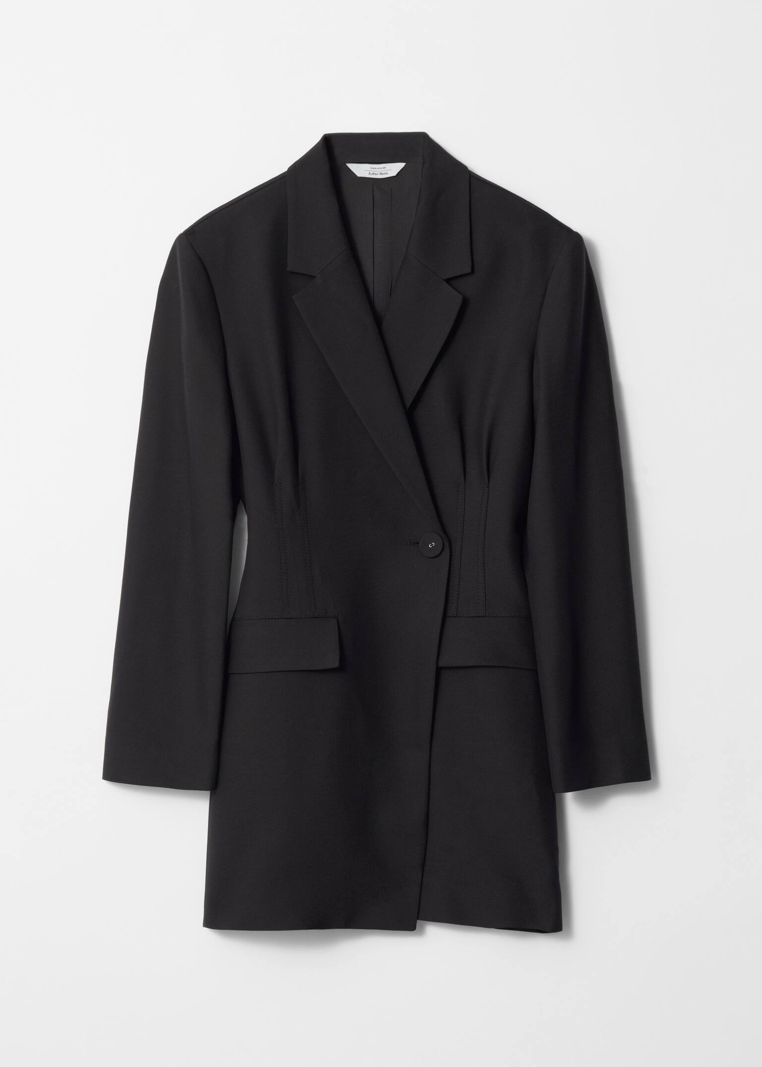 Structured Blazer Mini Dress - Black