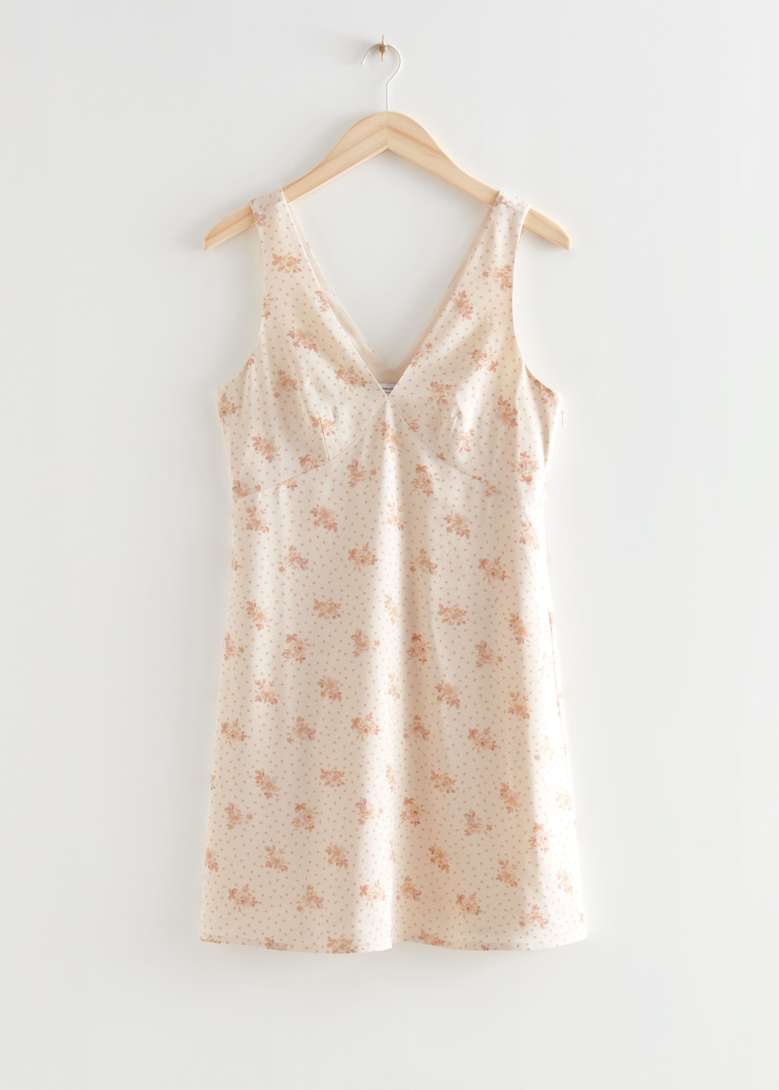 PrintedSatinMiniDress - Yellow Florals - Bodegón