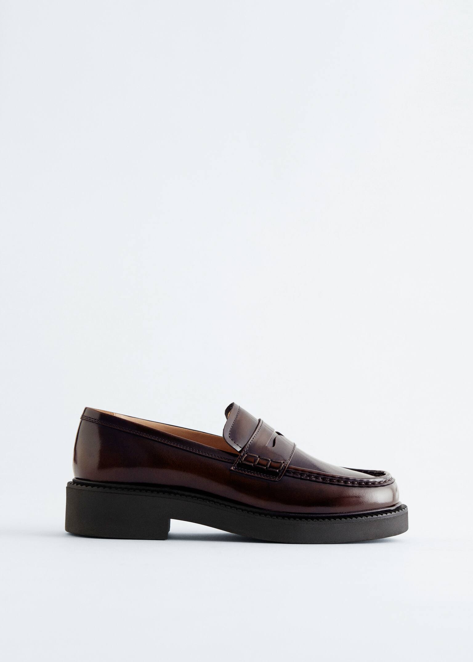 Markante Loafers aus Leder - Dunkelbraun - 2