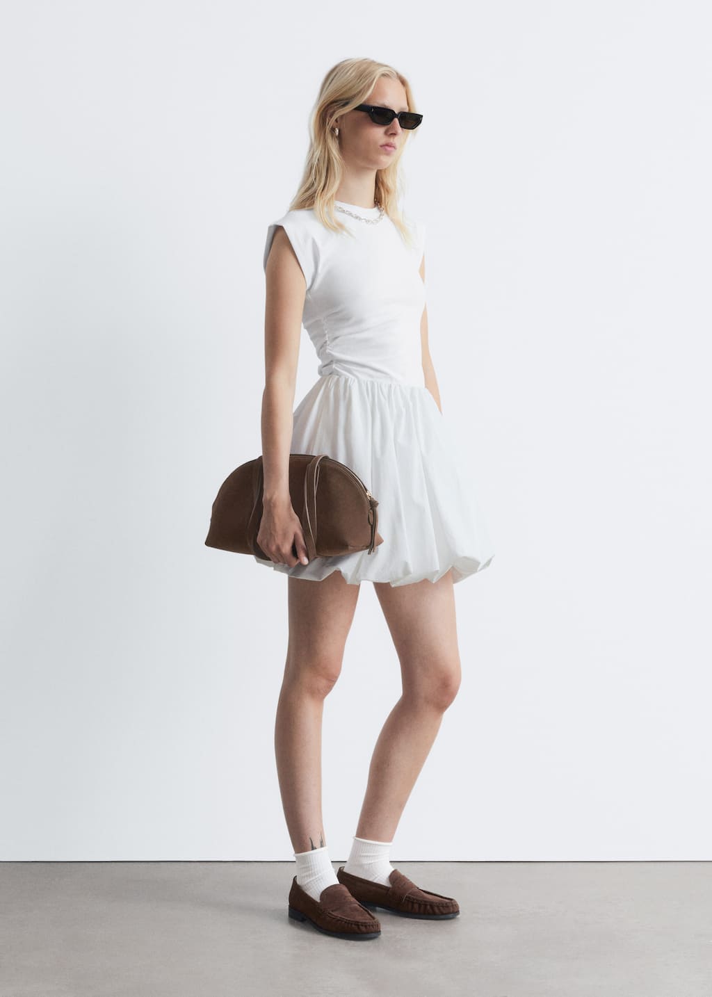 Image of Ruched Jersey Tank Top