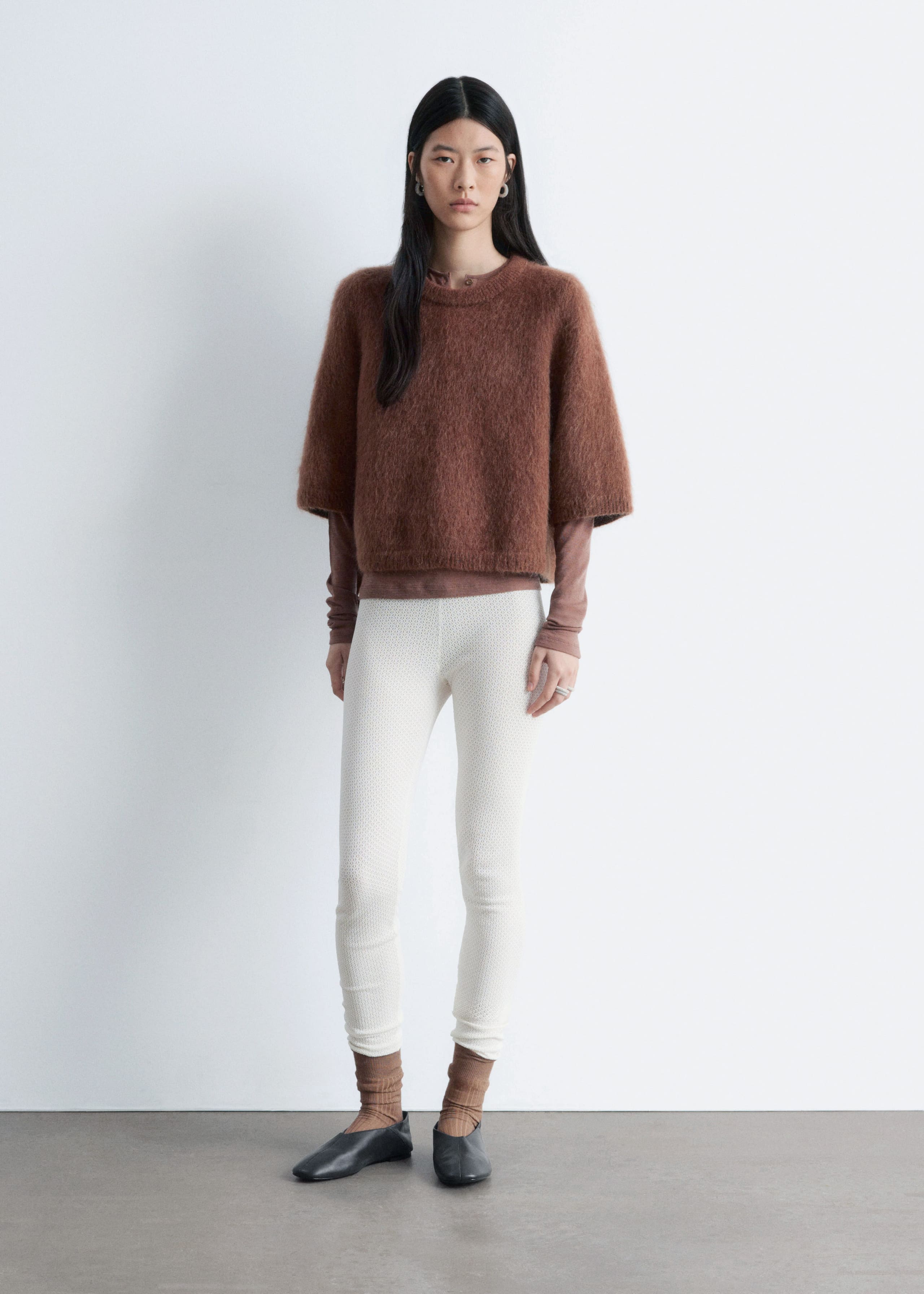 Image of Pointelle-Knit Leggings