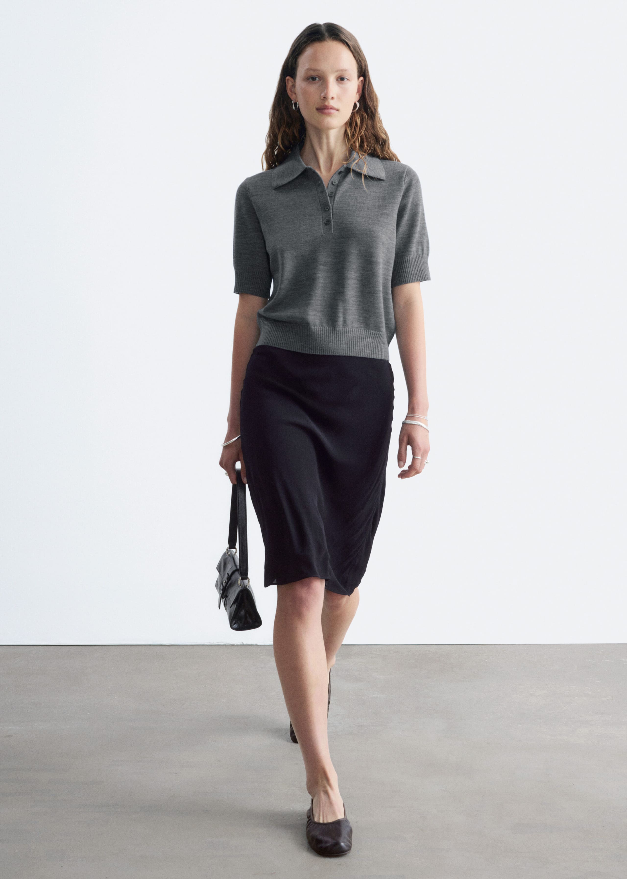 Wool Polo T-Shirt - Light Blue - Lookbook