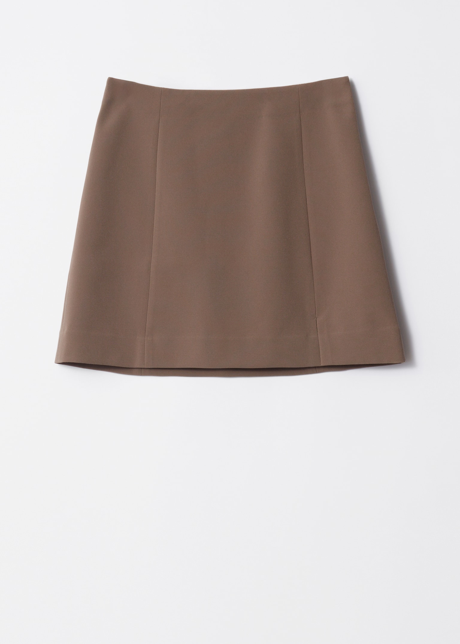 High-Waist Mini Skirt - Brown/Black/Dark Red