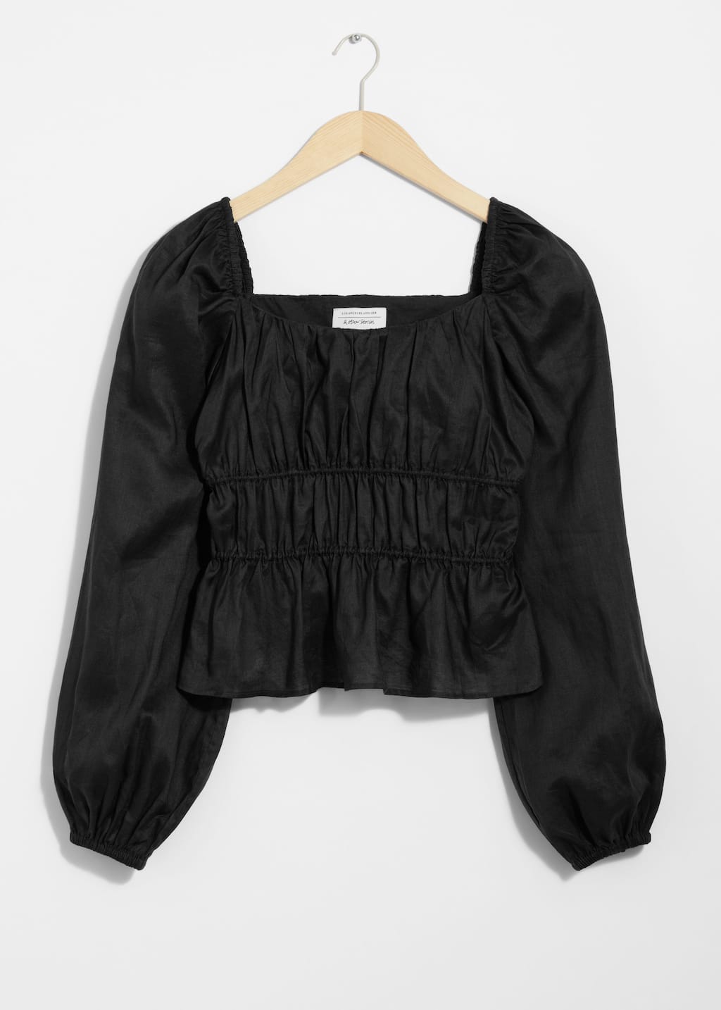 Gathered Blouse - Black - Still Life