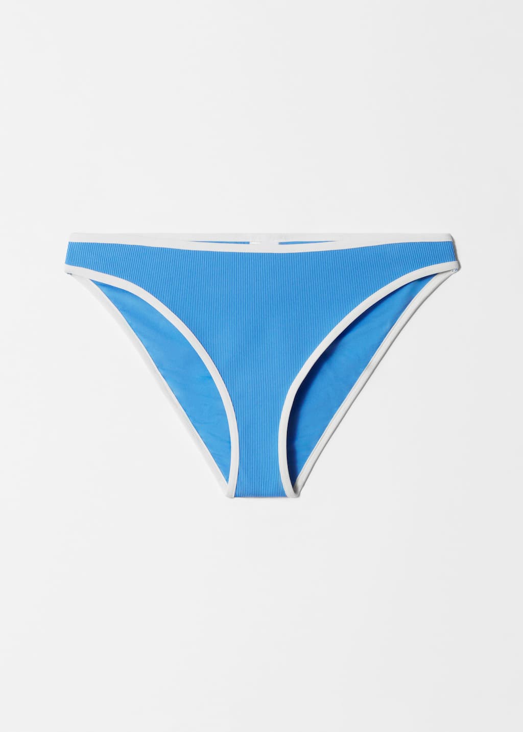 Contrast-Trim Bikini Briefs - Blue/White - Still Life