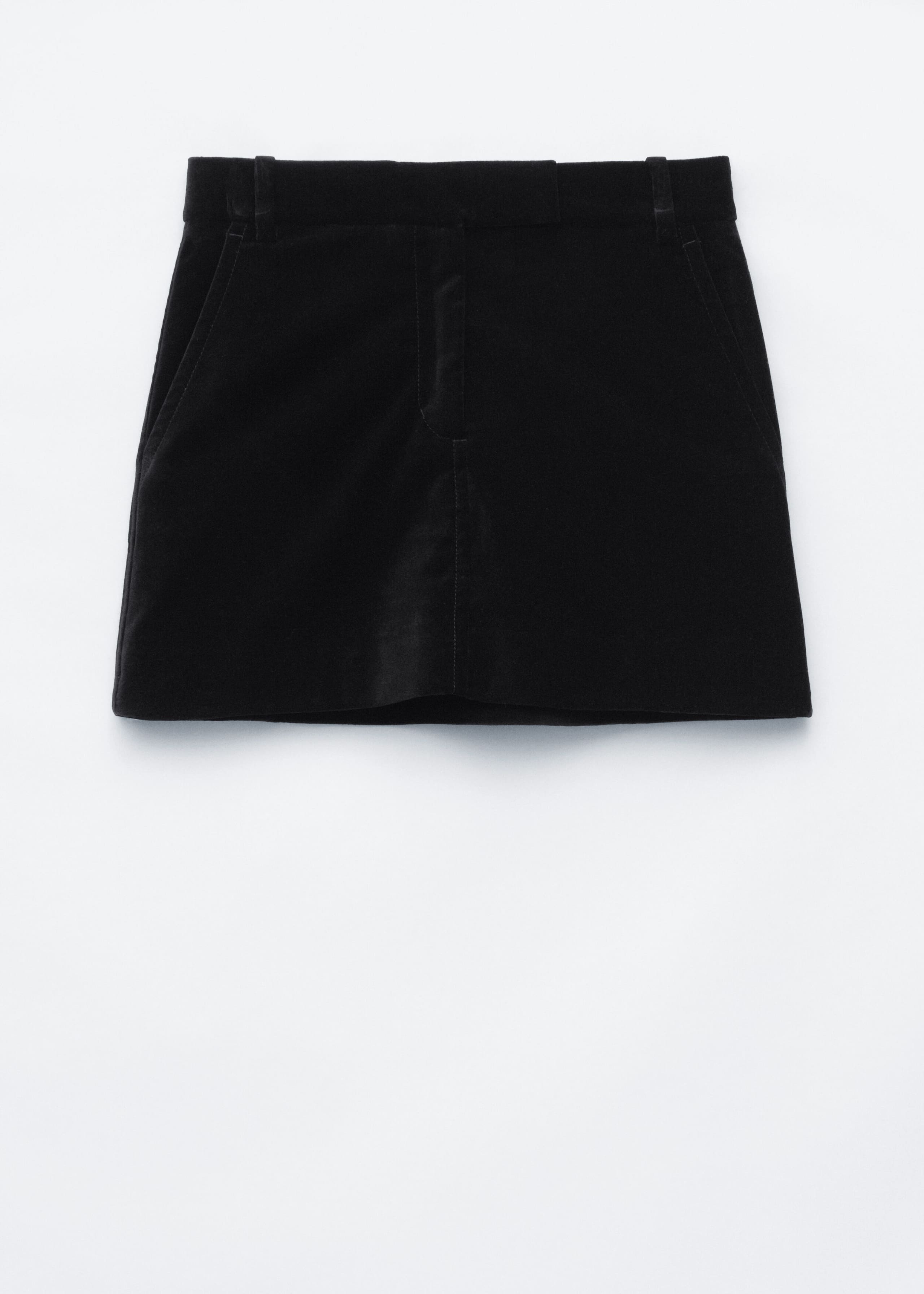 Velvet Mini Skirt - Black - Lookbook