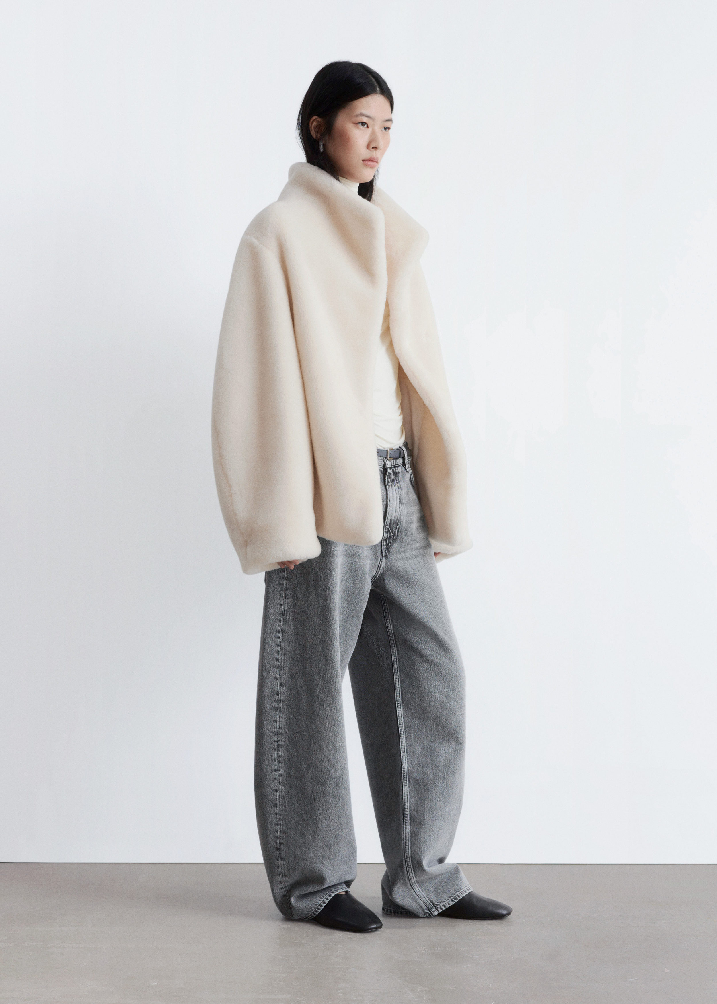 Faux Fur Jacket - Cream - Jackets - & Other Stories GB