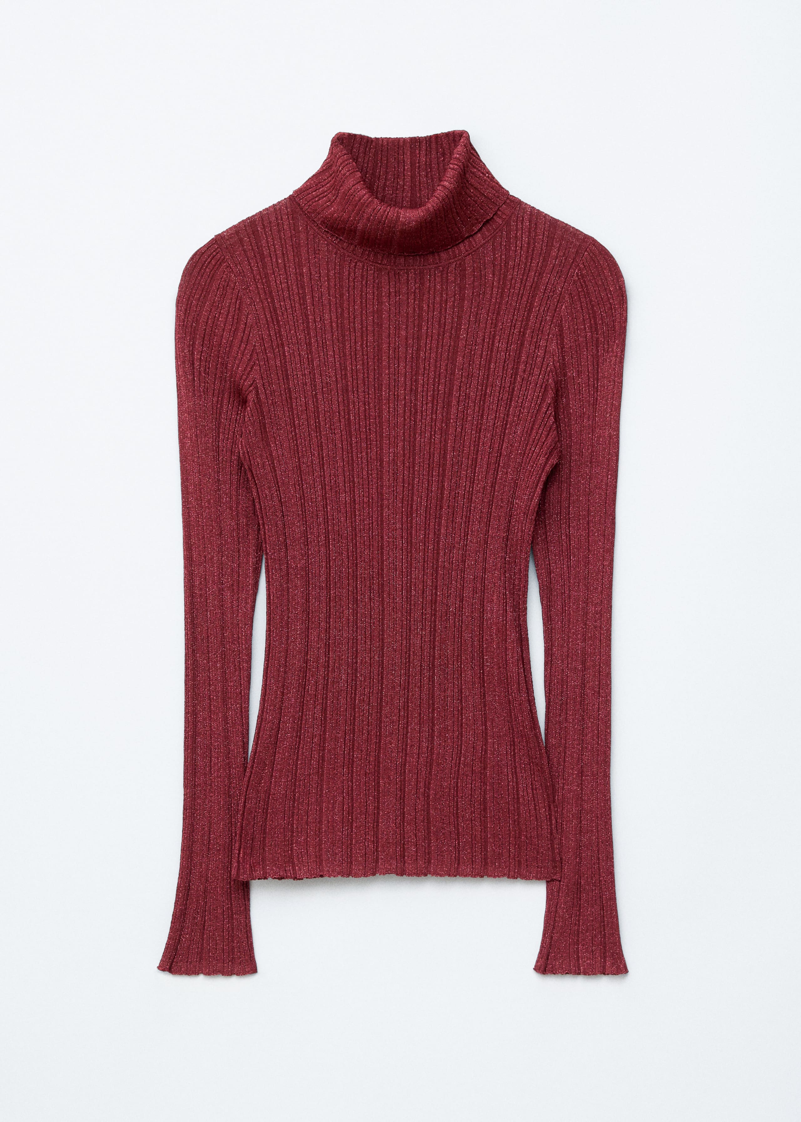 Image of Rippstrick-Rollkragenpullover aus Lurex