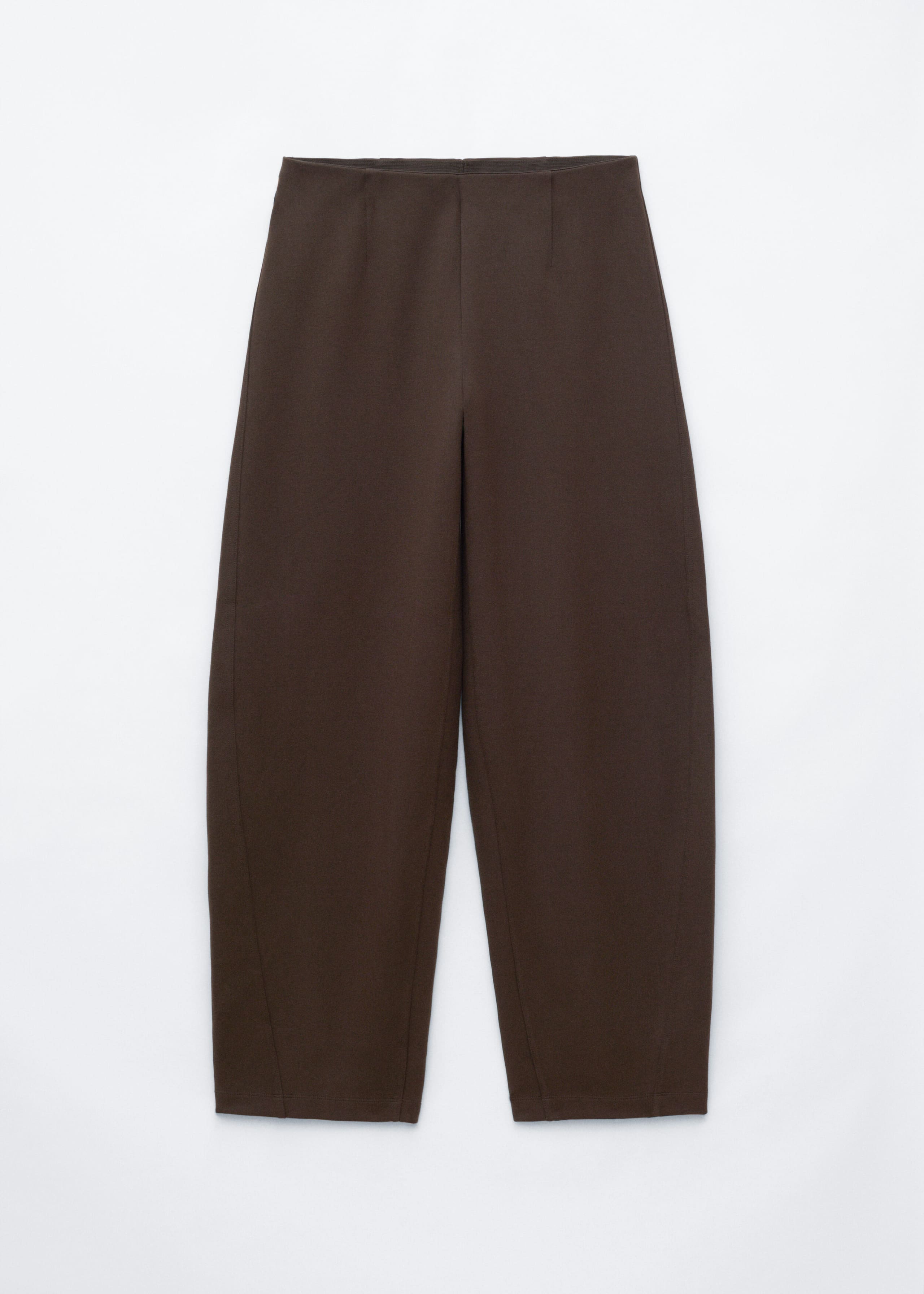 Scuba Jersey Trousers - Dark Brown - Lookbook