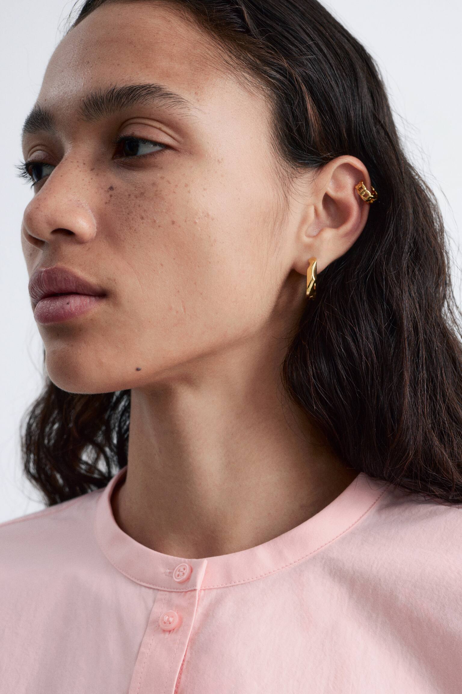 Set van stevige oorbellen - Goudkleurig - 1