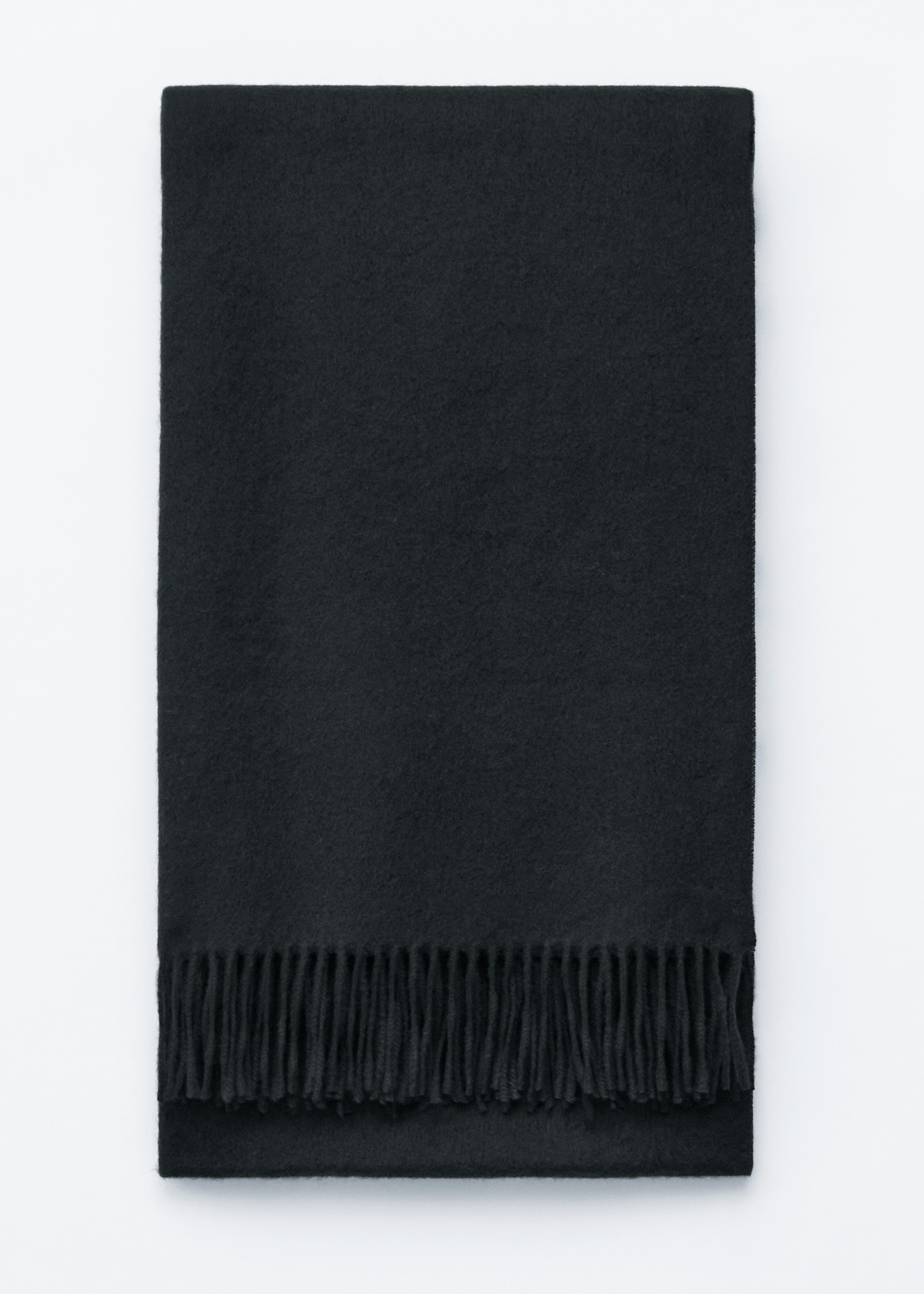 Zobrazit větší obrázek: Fringed Wool Blanket Scarf - Černá - ŽENY | H&M CZ 1