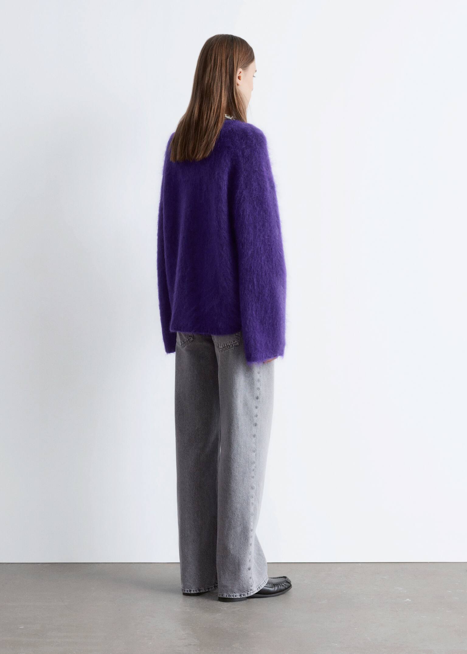 Дънки с прав крачол - Светло сиво - 8