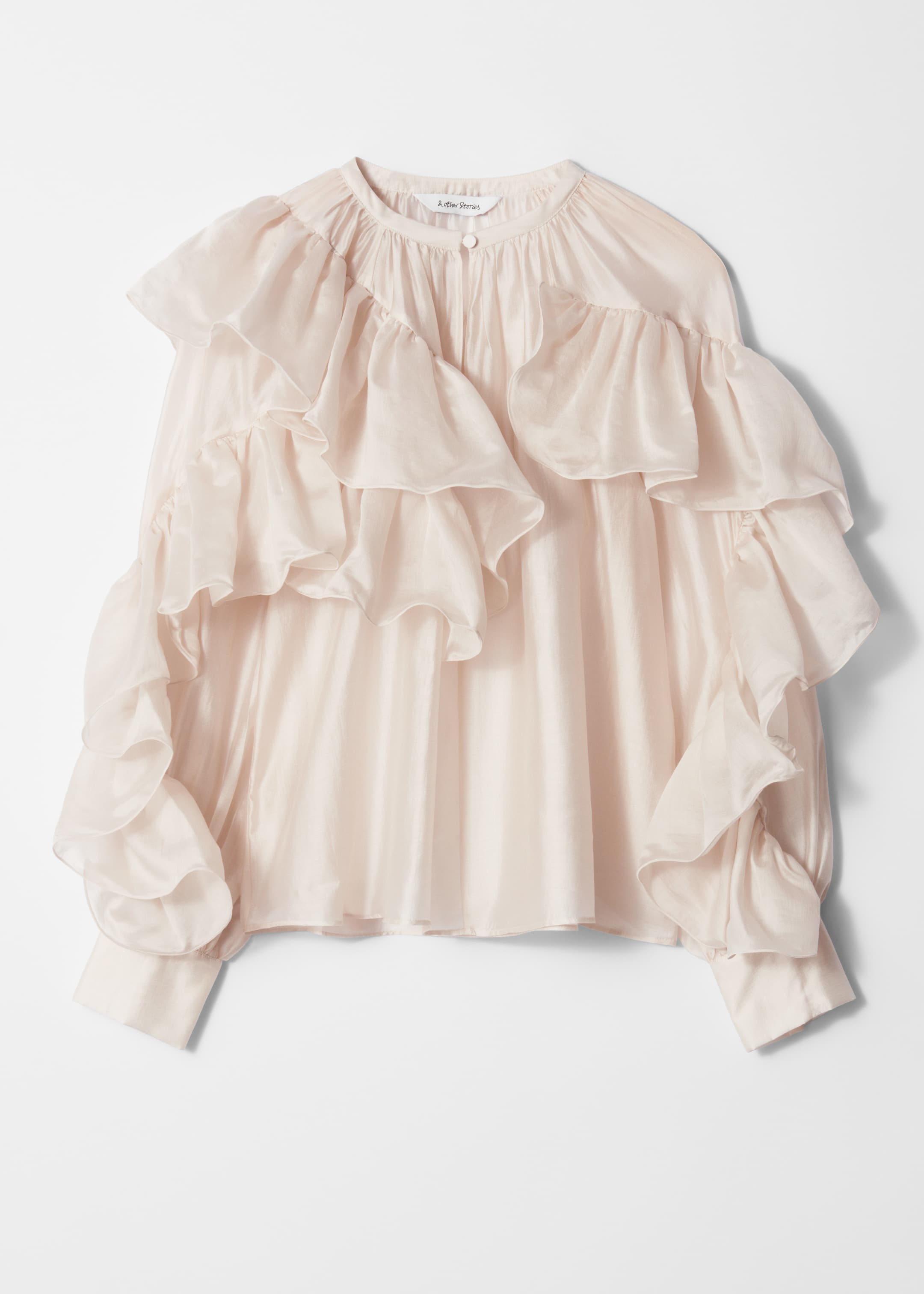 Visualizza immagine più grande: Blusa con volant asimmetrici - Crema - DONNA | H&M IT 6