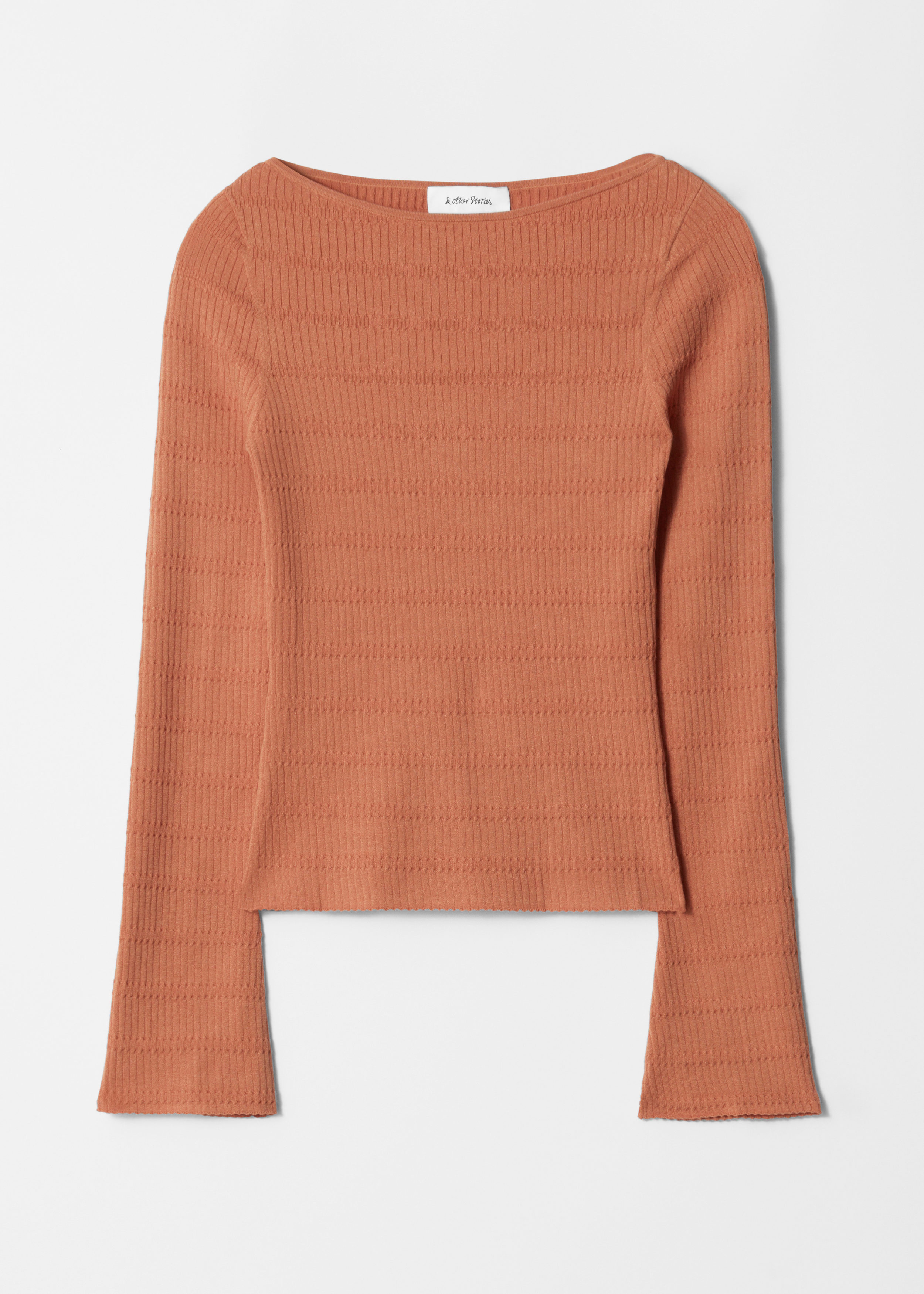 Knitted Boat-Neck Top - Orange - & Other Stories US