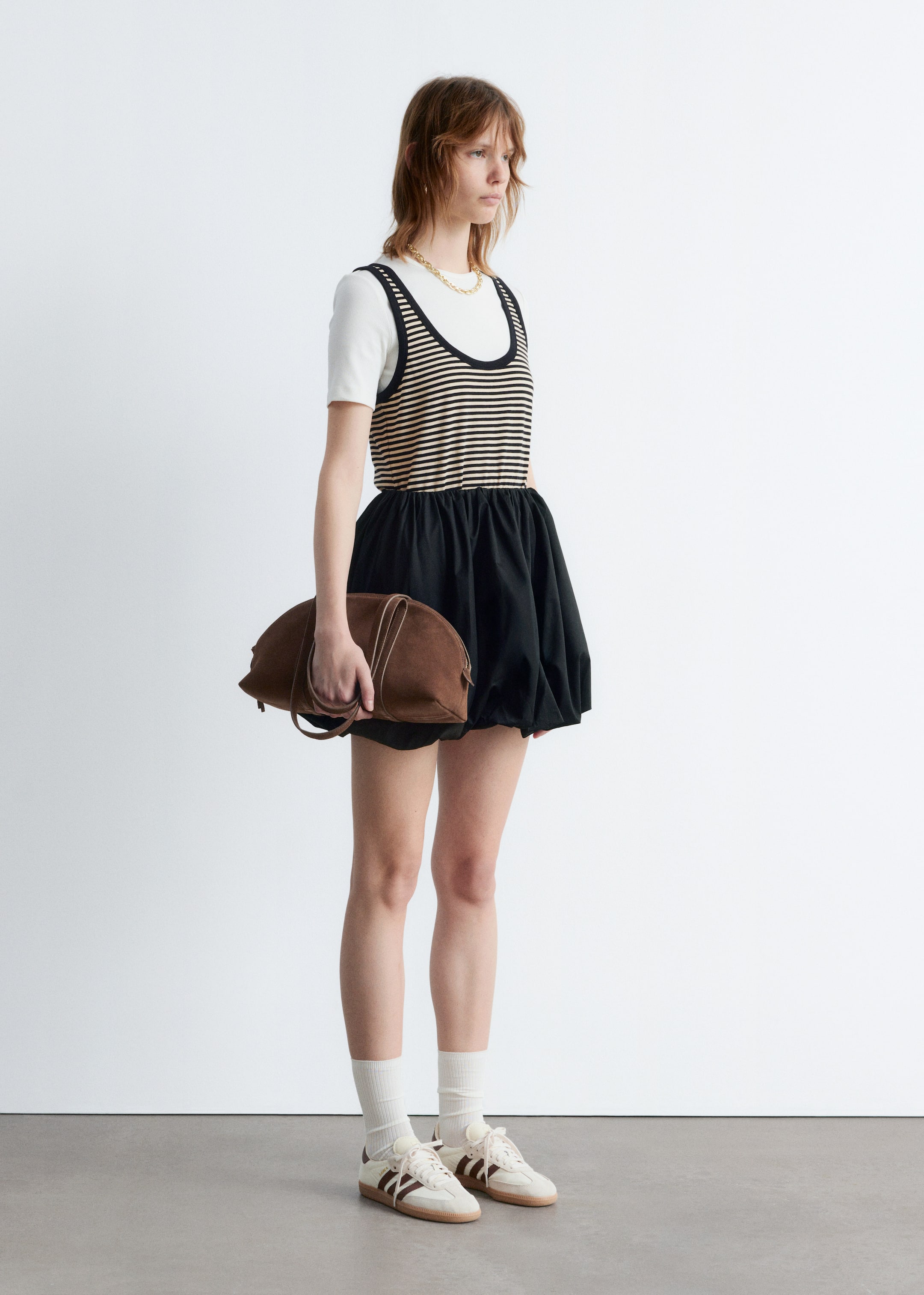 Zobacz większy obraz: Contrast-Trim Tank Top - Beżowy / Czarne paski - ONA | H&M PL 5