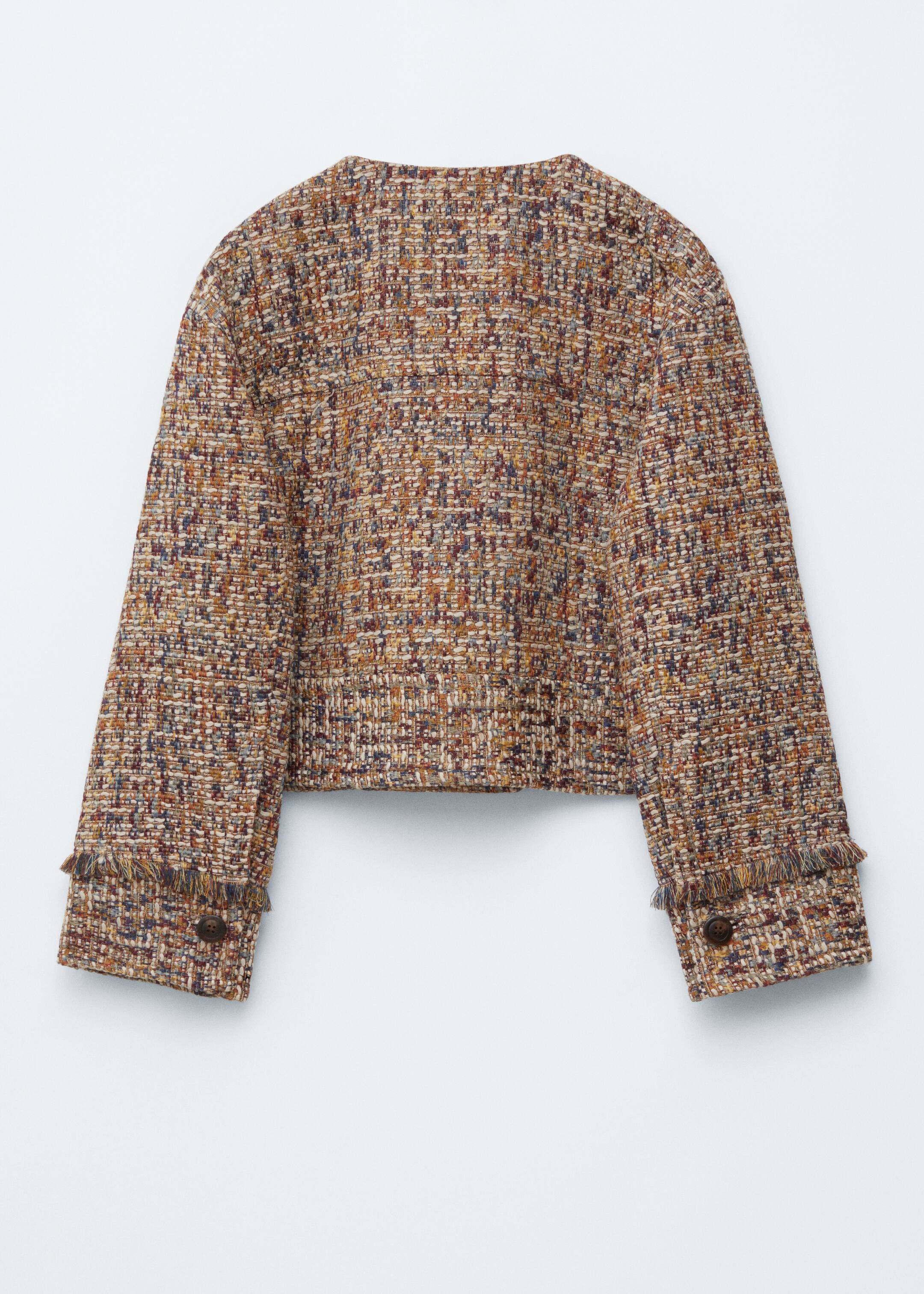 Se større billede: Stumpet bouclé-jakke - Meleret mønster - DAME | H&M DK 7