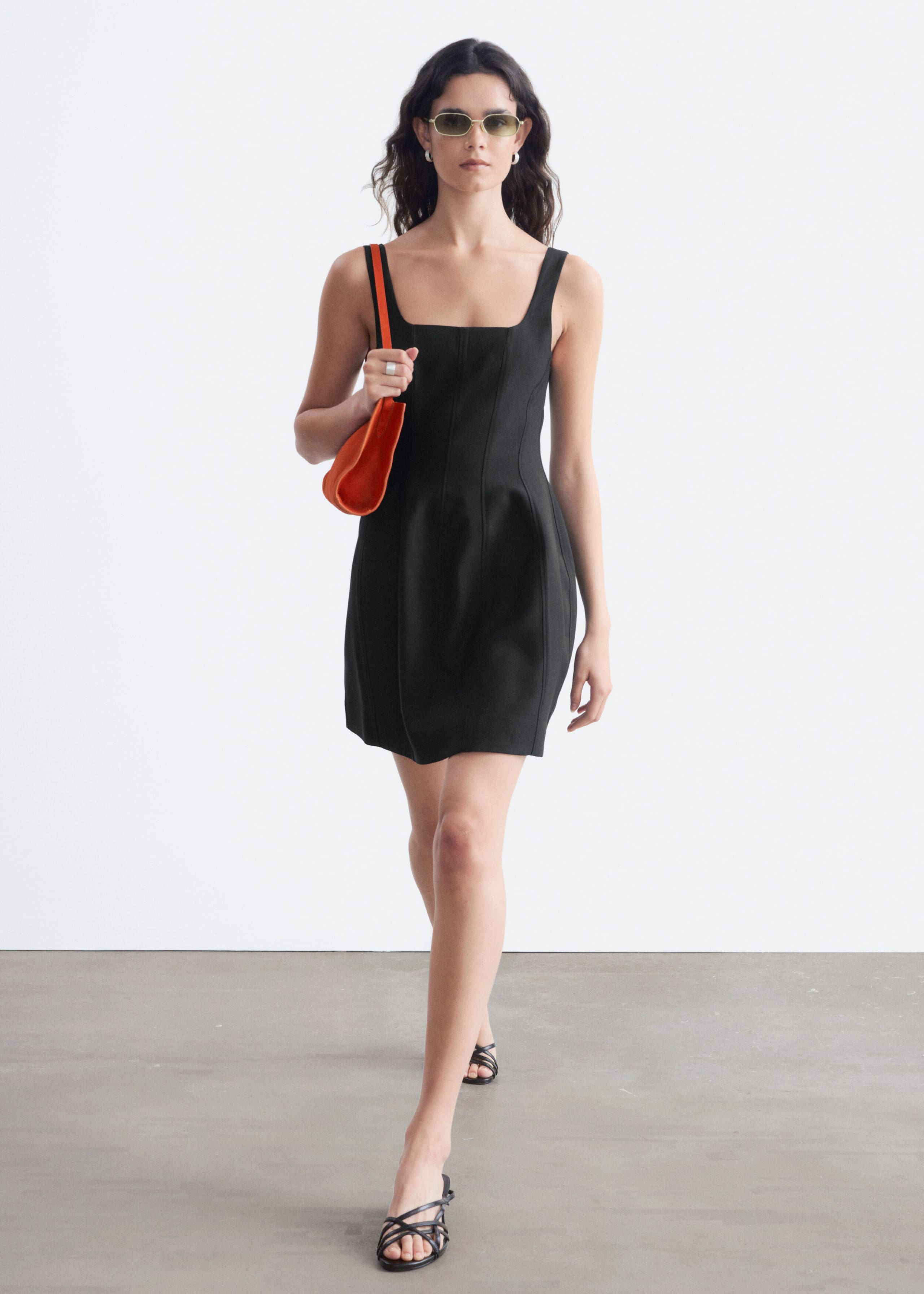 Corset Mini Dress - Black - Lookbook