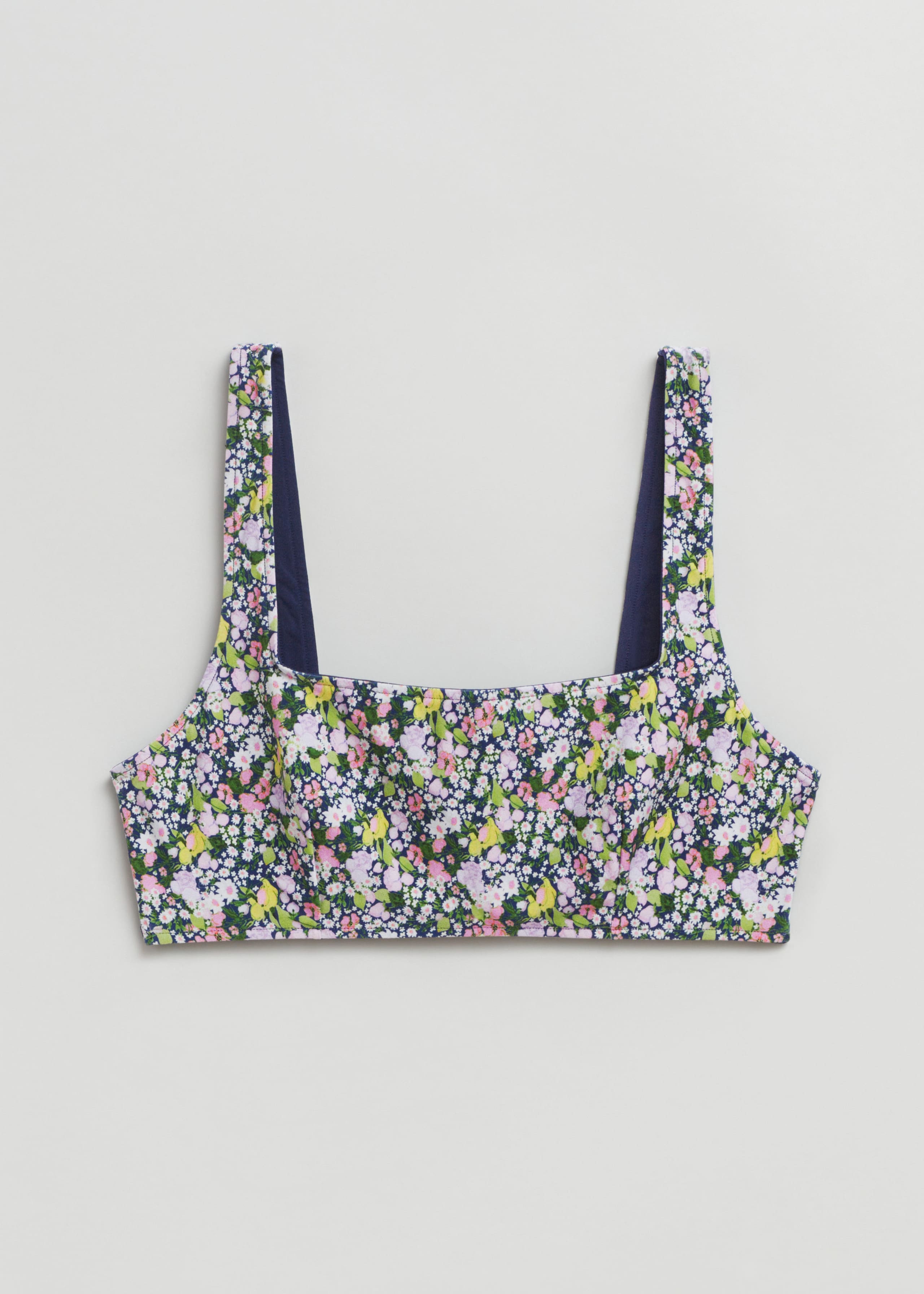 Reversible Bikini Top - Dark blue/Floral - Still Life