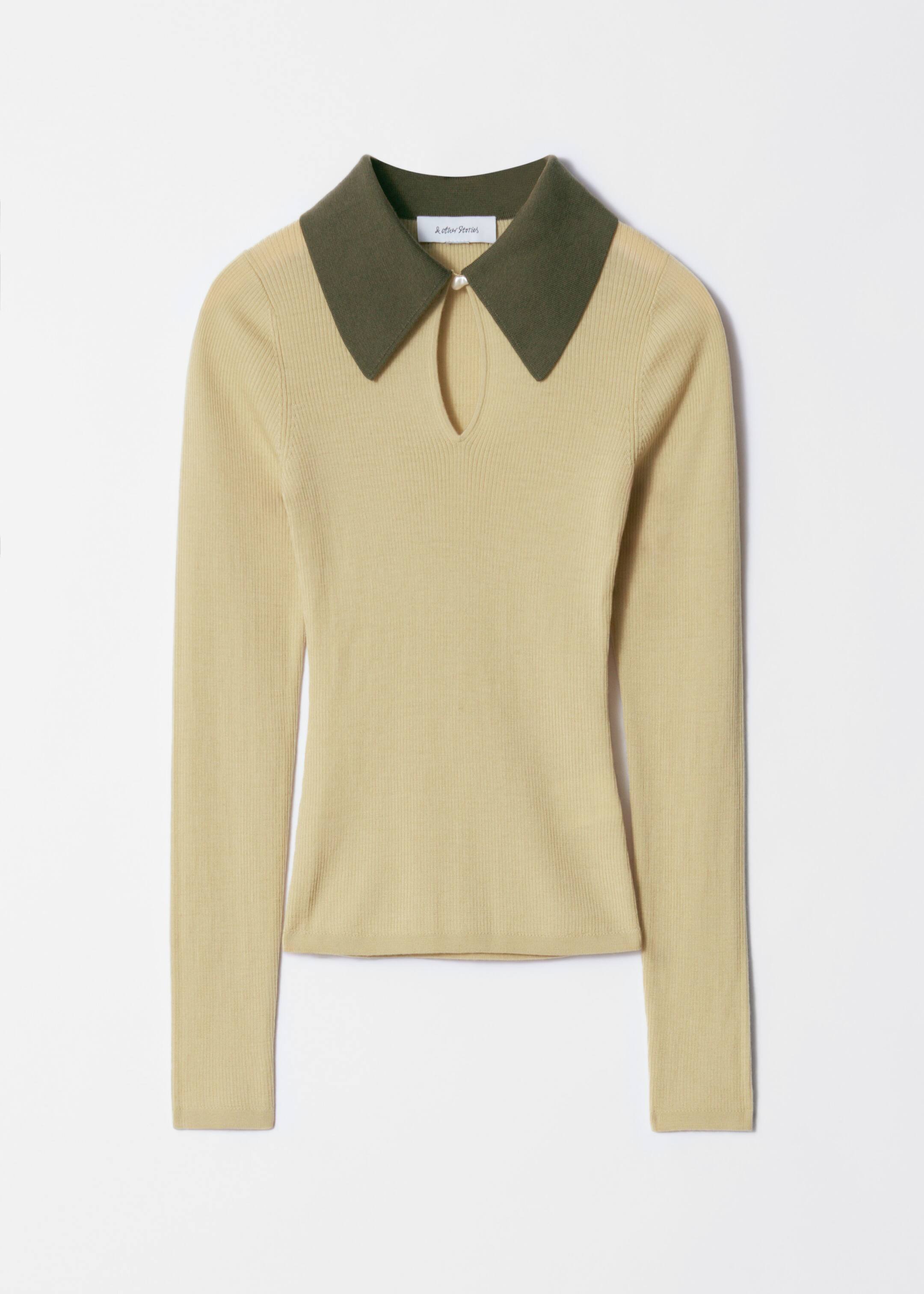 View larger image: Keyhole Collar Top - Beige - Ladies | H&M GB 1
