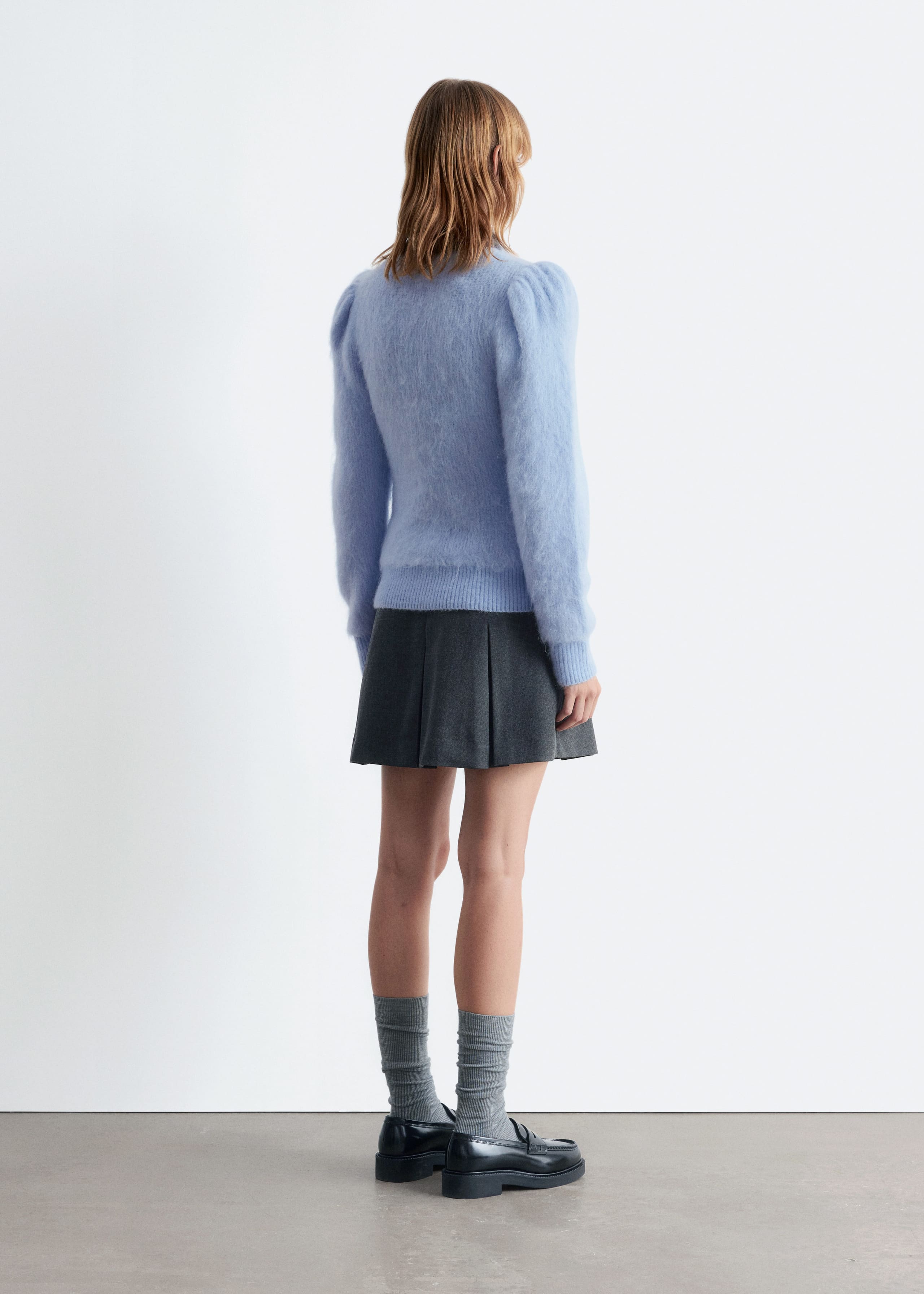 Image of Mohair-Blend Puff-Sleeve Jumper
