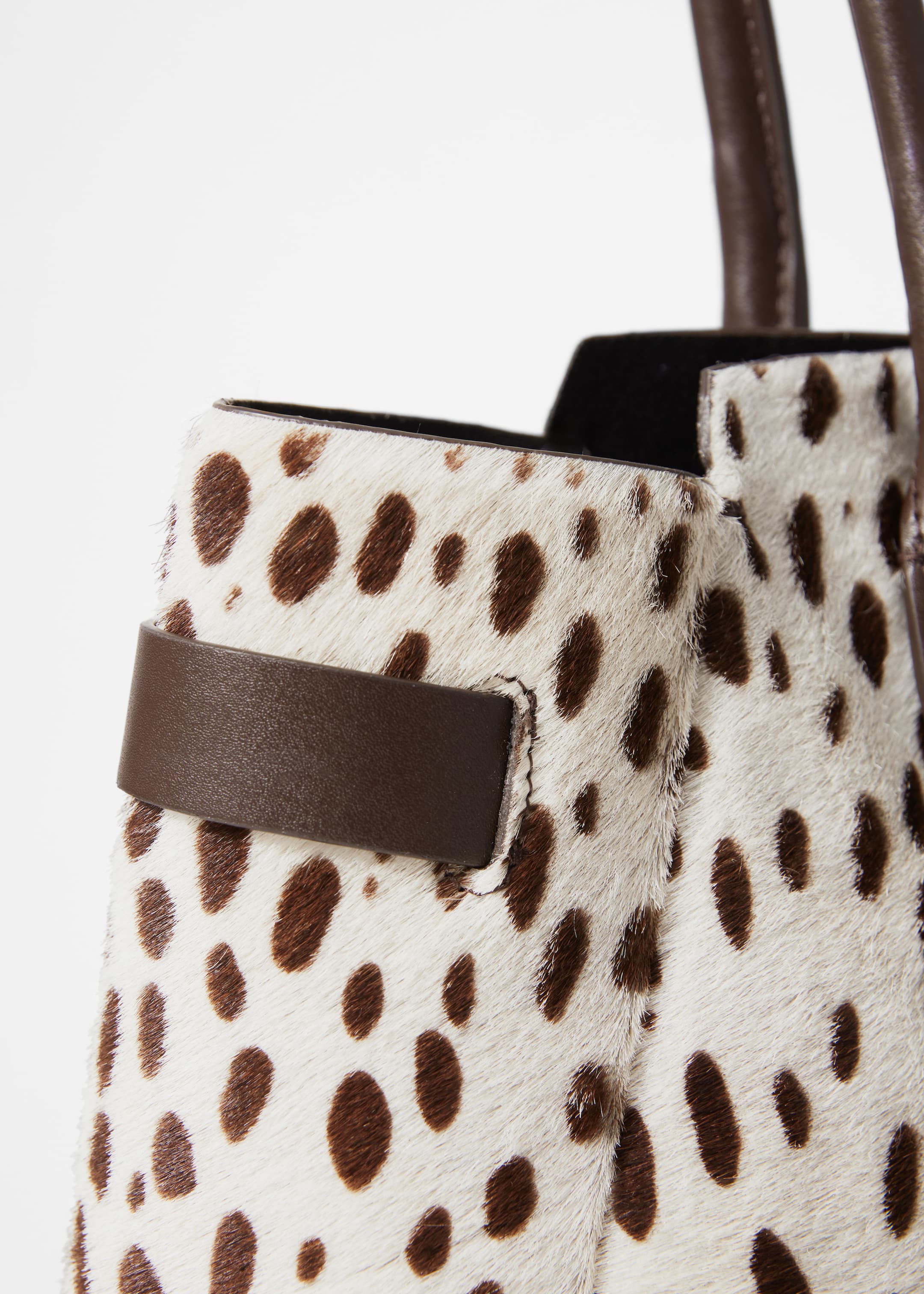 Grösseres Bild ansehen: Tragetasche aus Leder mit Animal-Print - Cremefarbener Hirschprint - DAMEN | H&M CH 5
