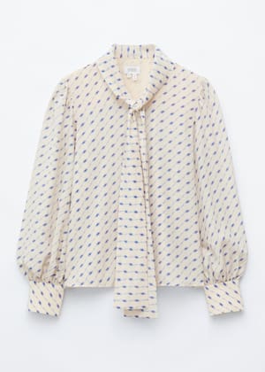 Beige/Blue Print