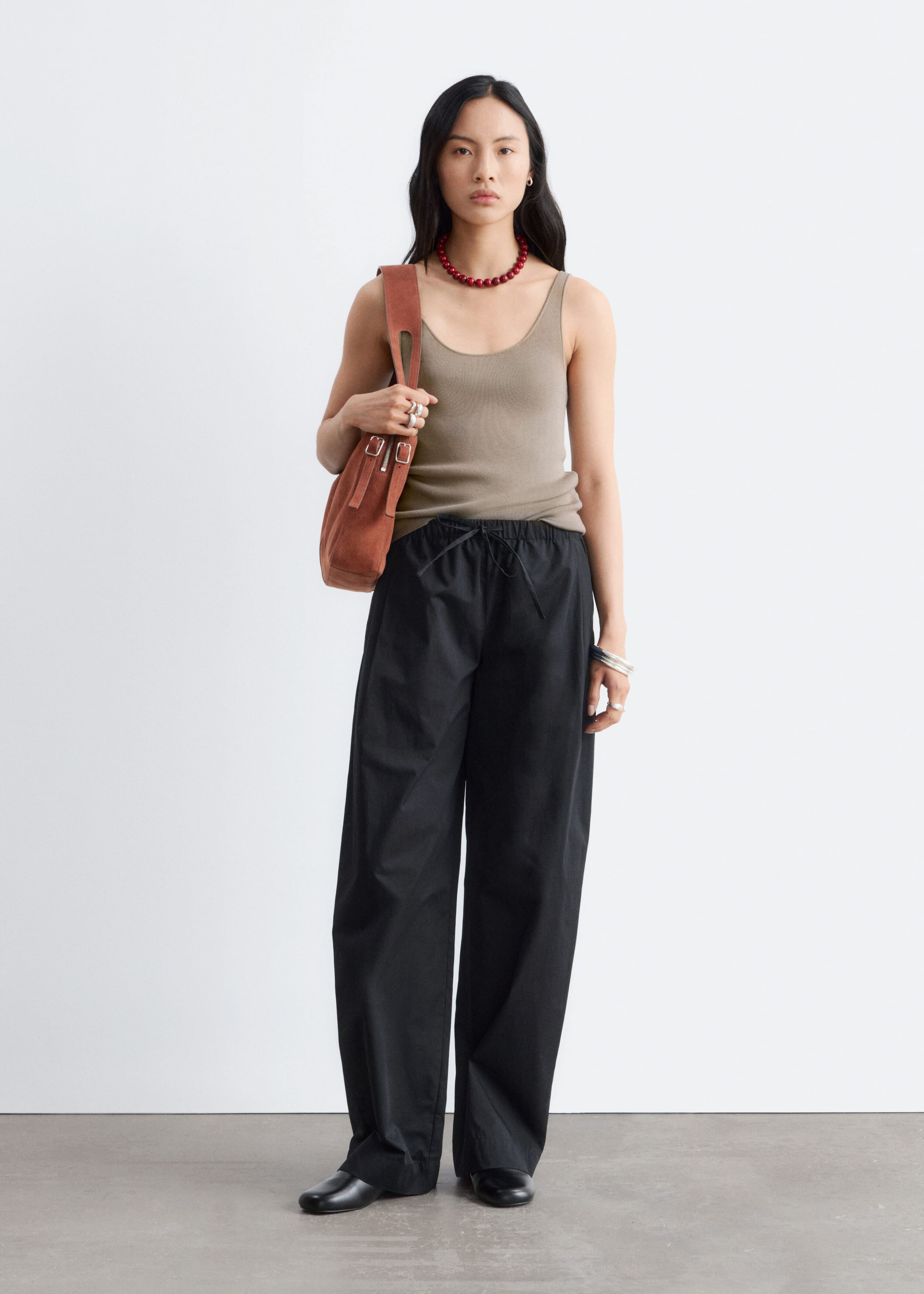 Image of Knitted Scoop-Neck Tank Top