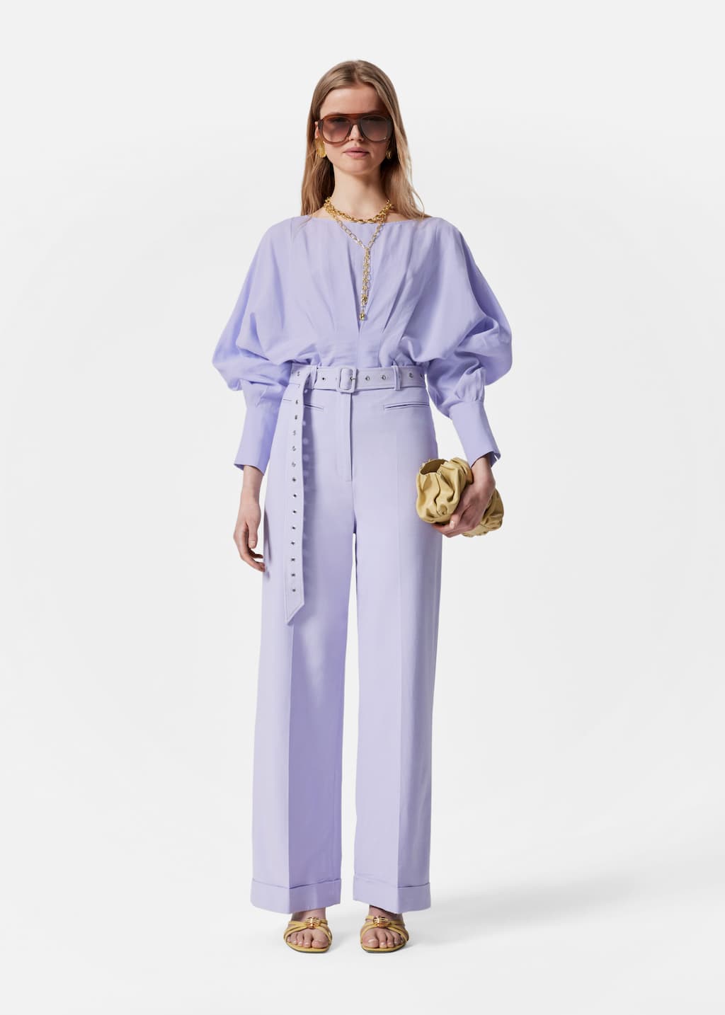 Press-Crease Trousers - Beige - Lookbook