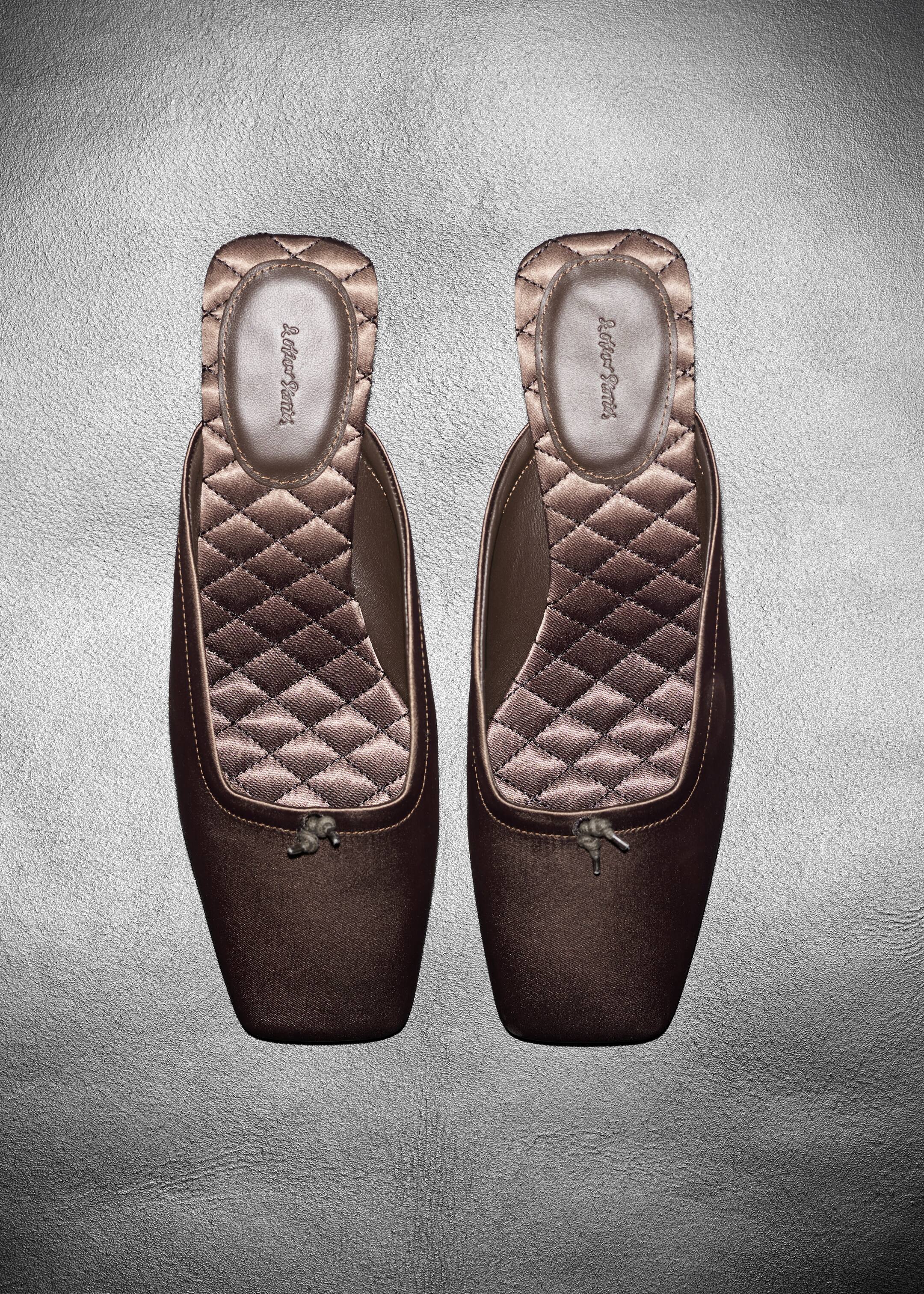 Agrandir l'image: Mules en satin à bouts carrés - Marron Clair - FEMME | H&M CH 4