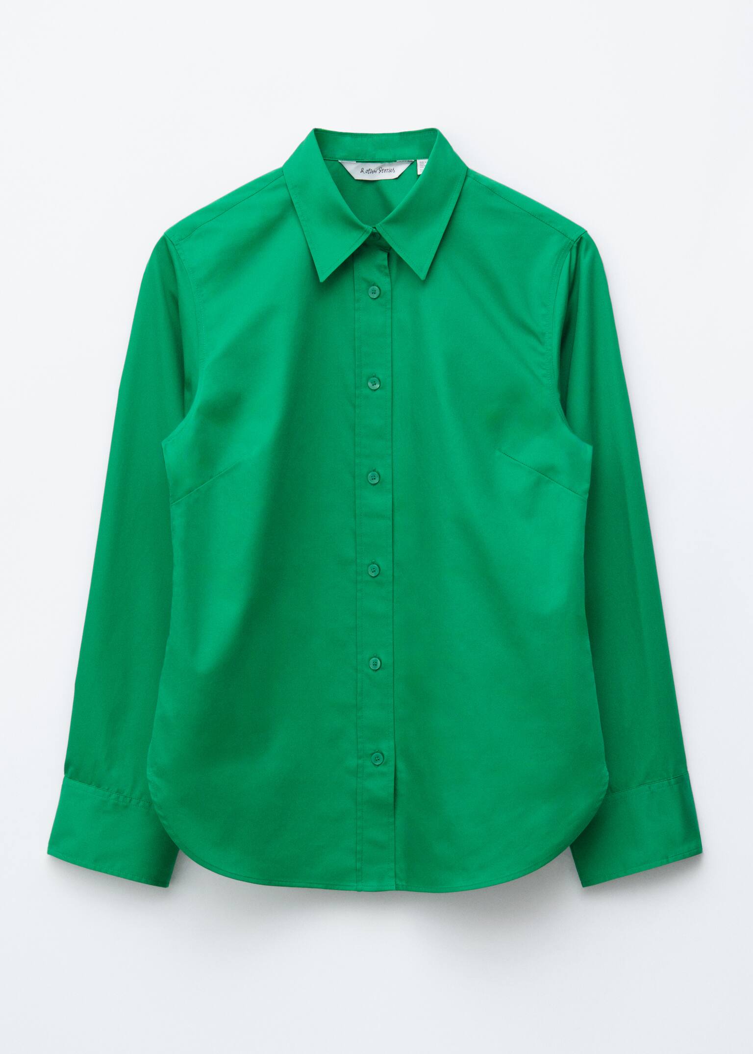 Hemd aus Baumwolle - Grün/Creme