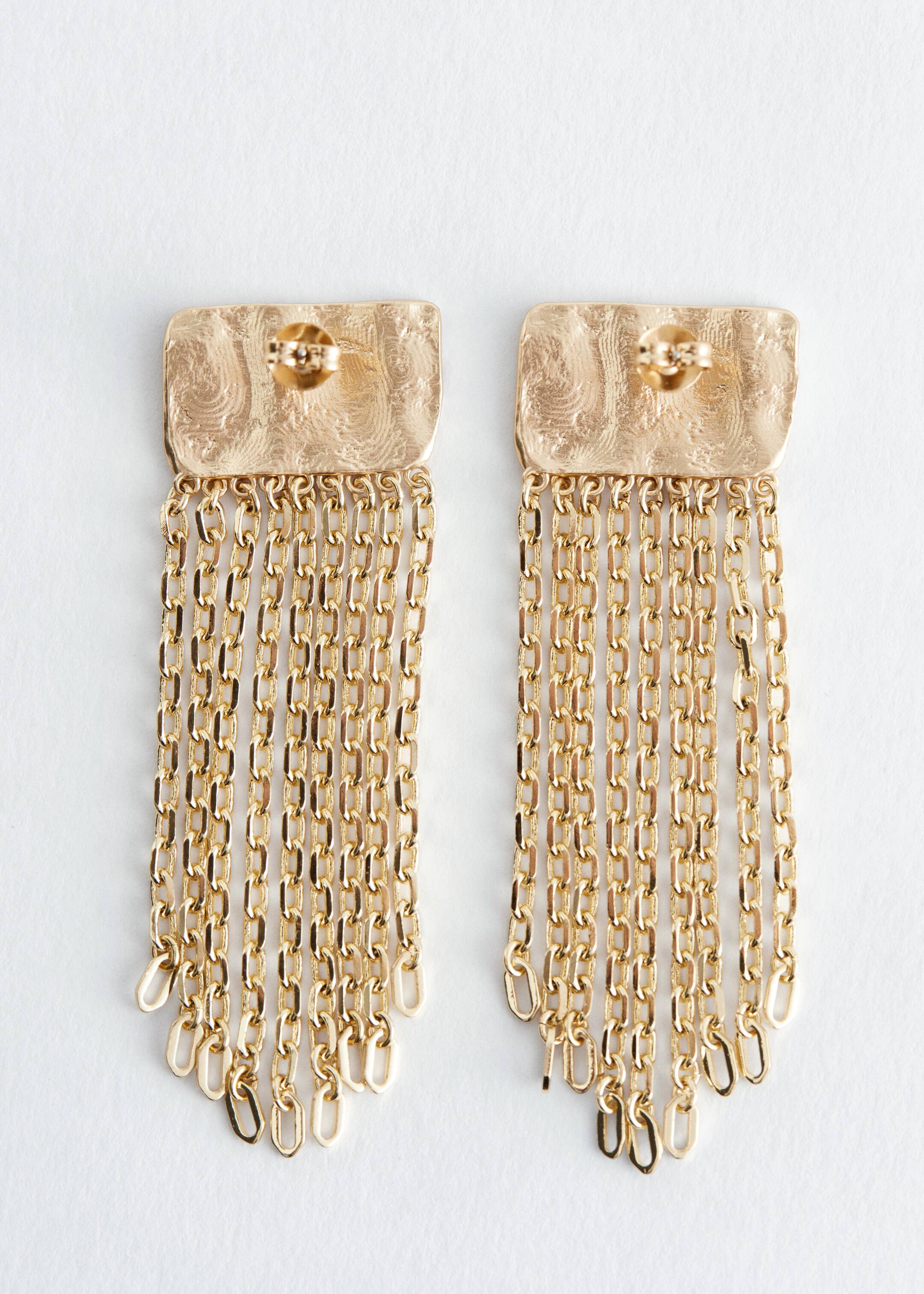 Ver imagem maior: Brincos em placa com pendente de corrente - Dourado - SENHORA | H&M PT 4