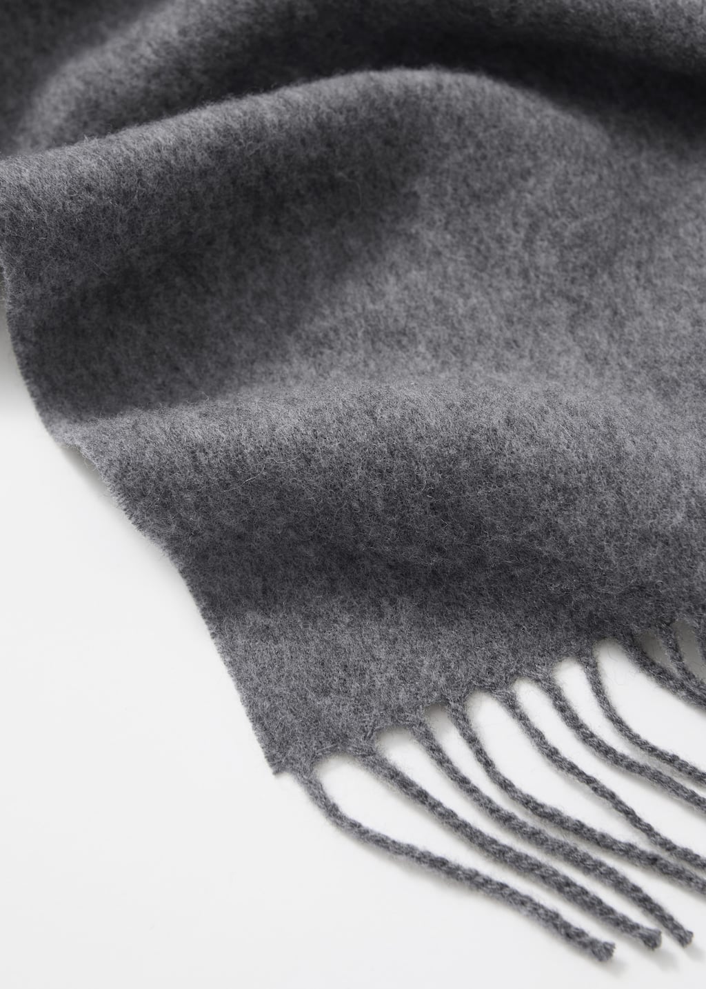 Fringed Wool Blanket Scarf - {{variantName}} - Descriptive Detail
