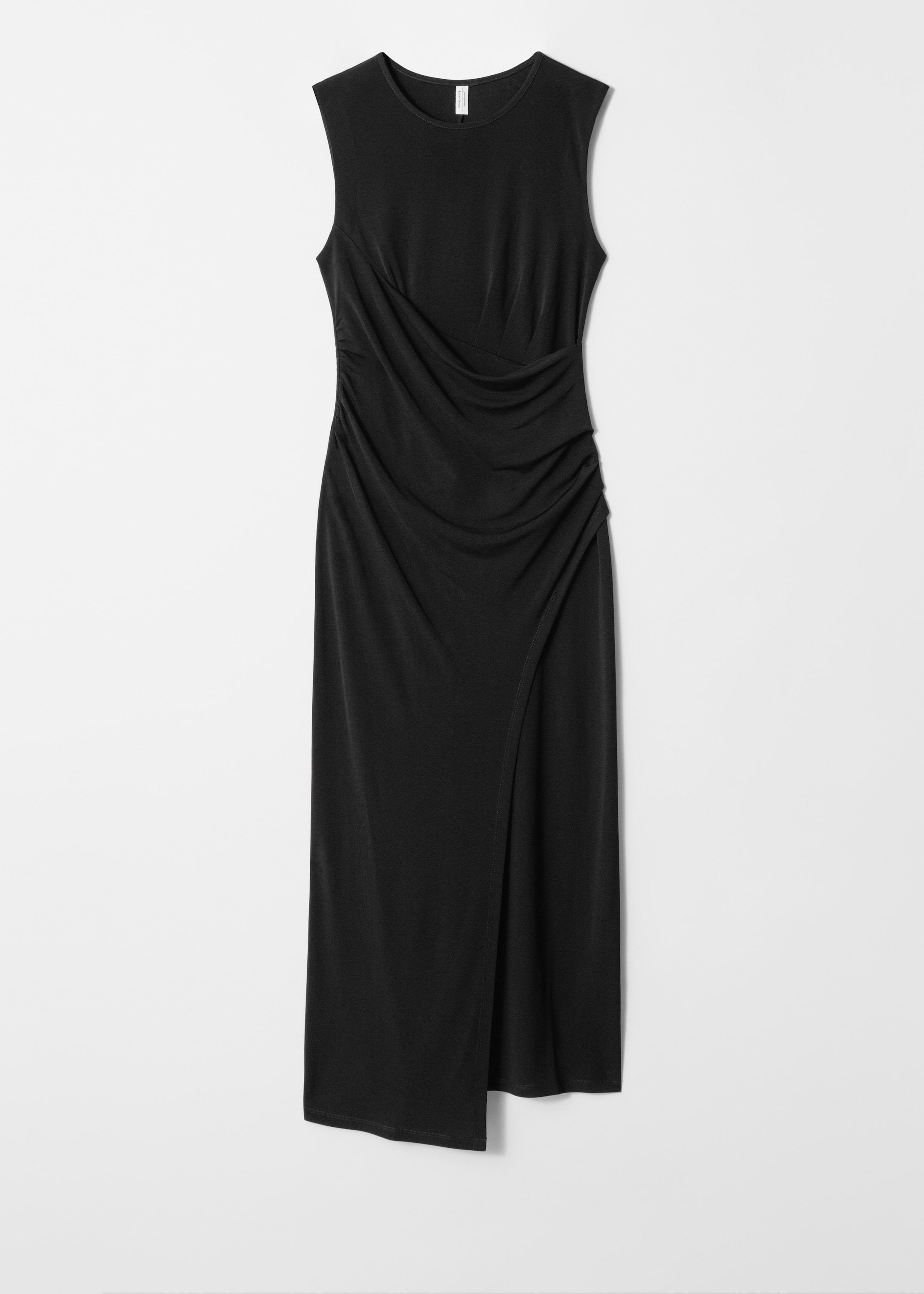Ver imagen más grande: Vestido midi drapeado - Negro - MUJER | H&M ES 4