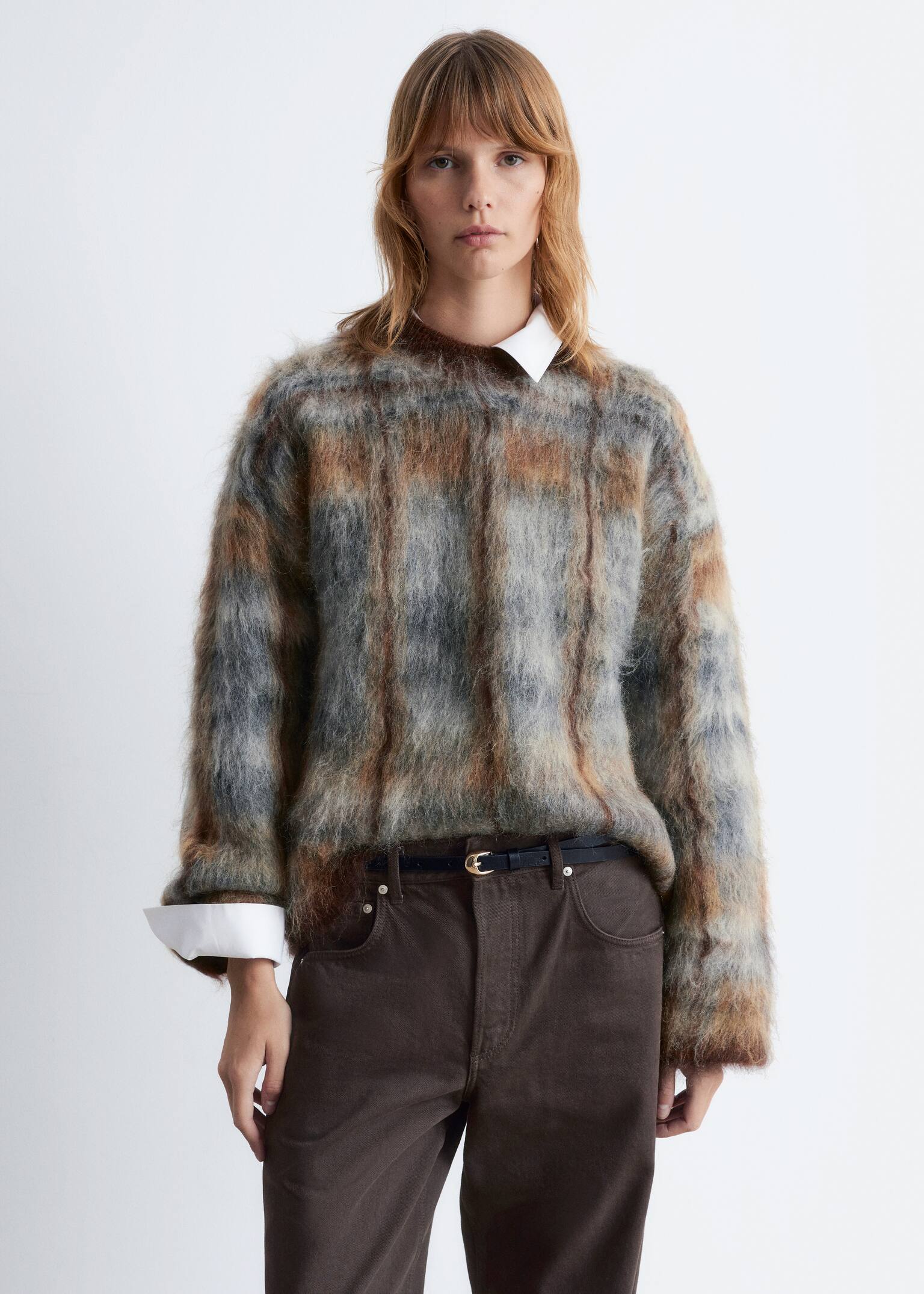 Mohair keverék pulóver - Szürke/Barna/Sötétkék/Vakond/Dark Brown/Világoszöld/Sötétvörös/Beige