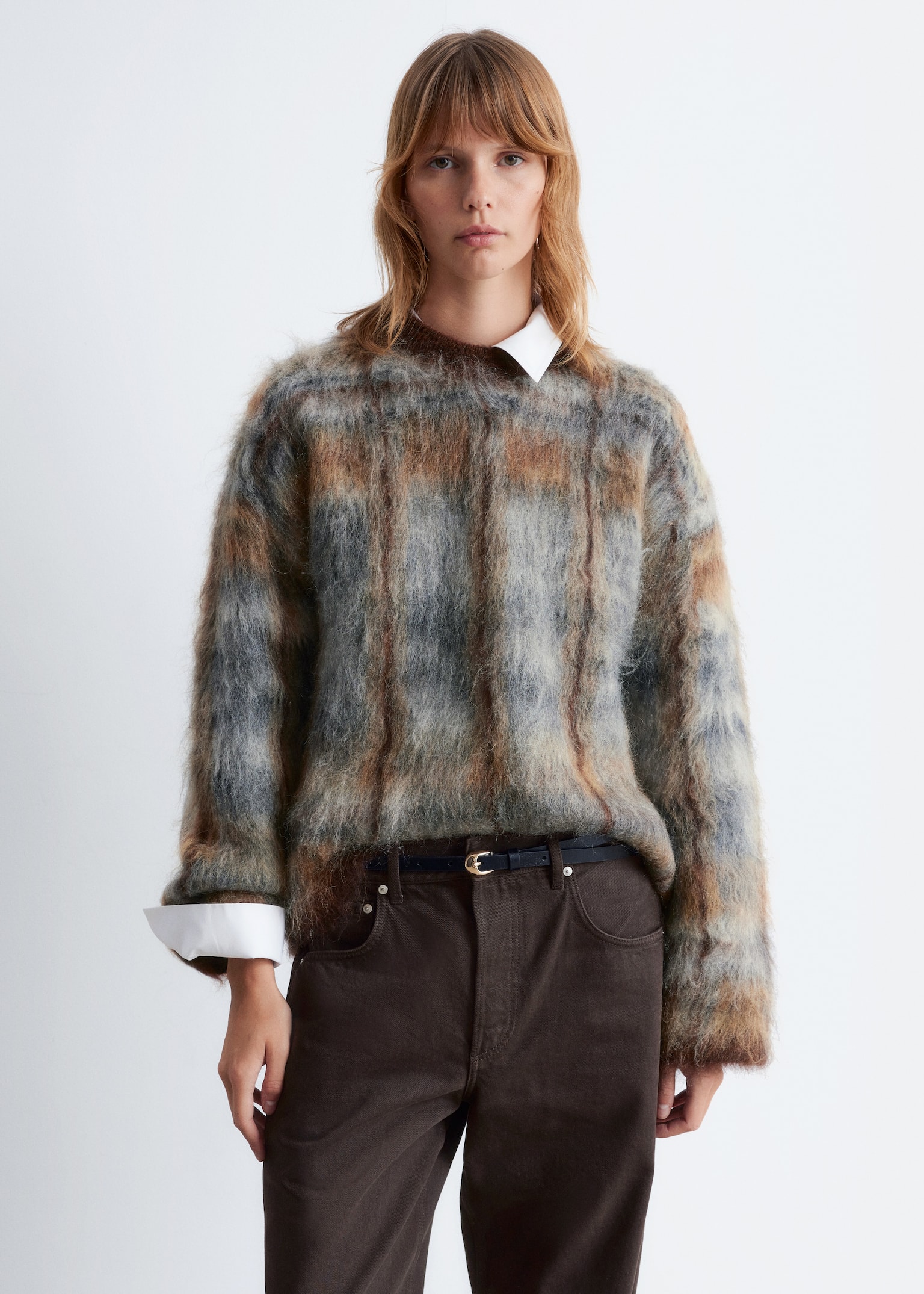 Mohair-Blend Jumper - Mottled Grey/Brown/Light Green/Mint/Beige - 4