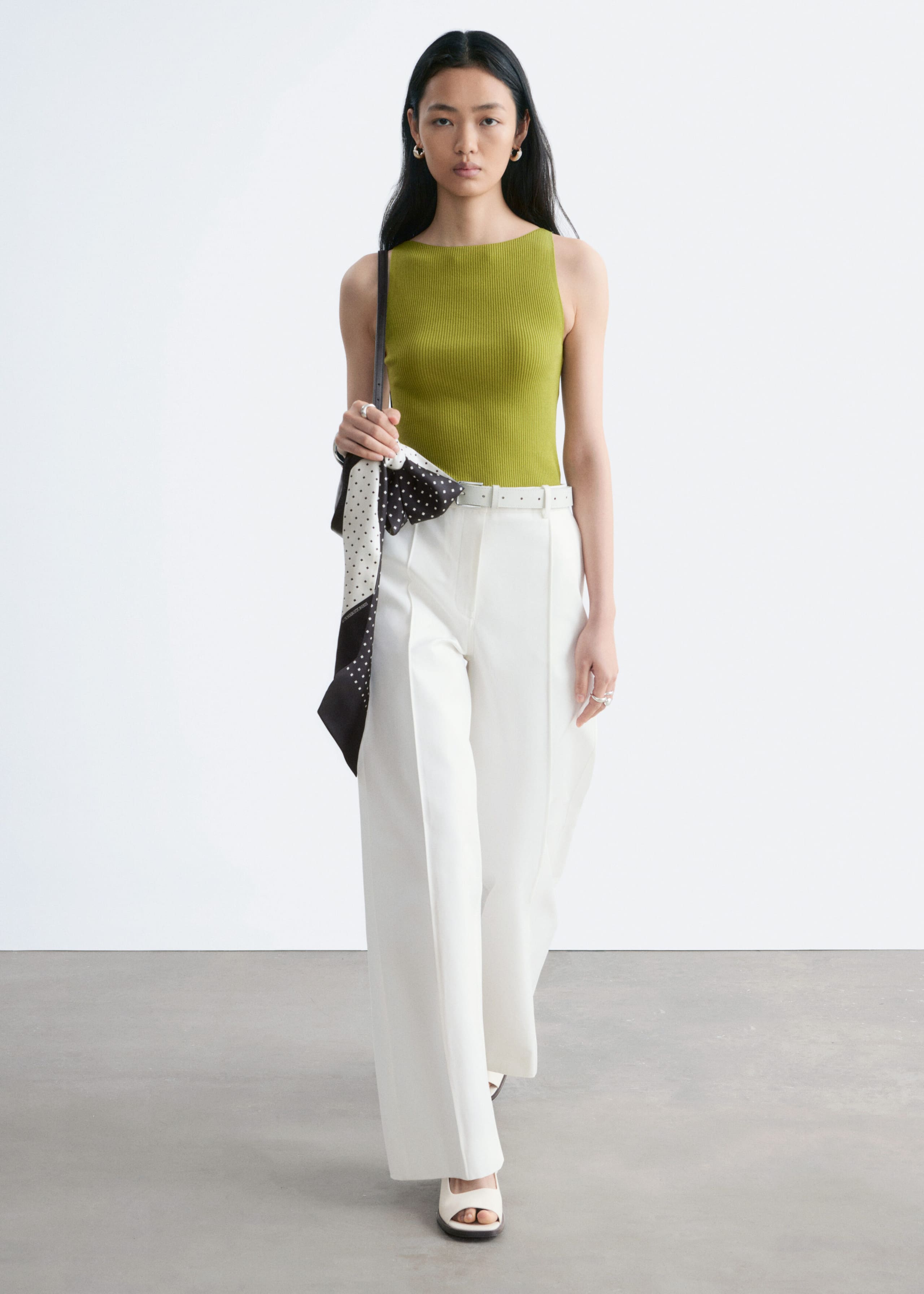 Image of Press-Crease Cotton Trousers