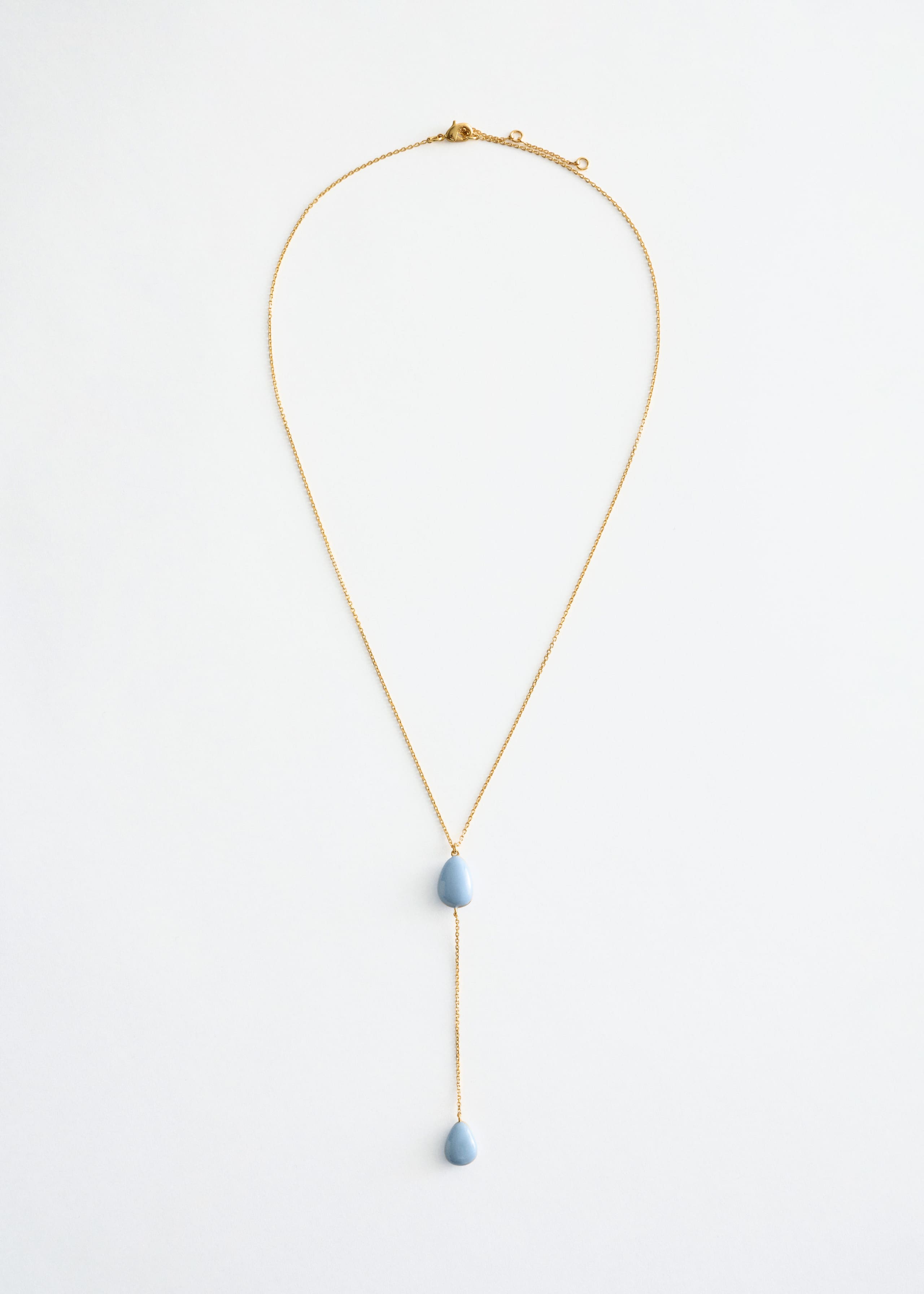 Long Pendant Necklace - Green/Gold - Still Life