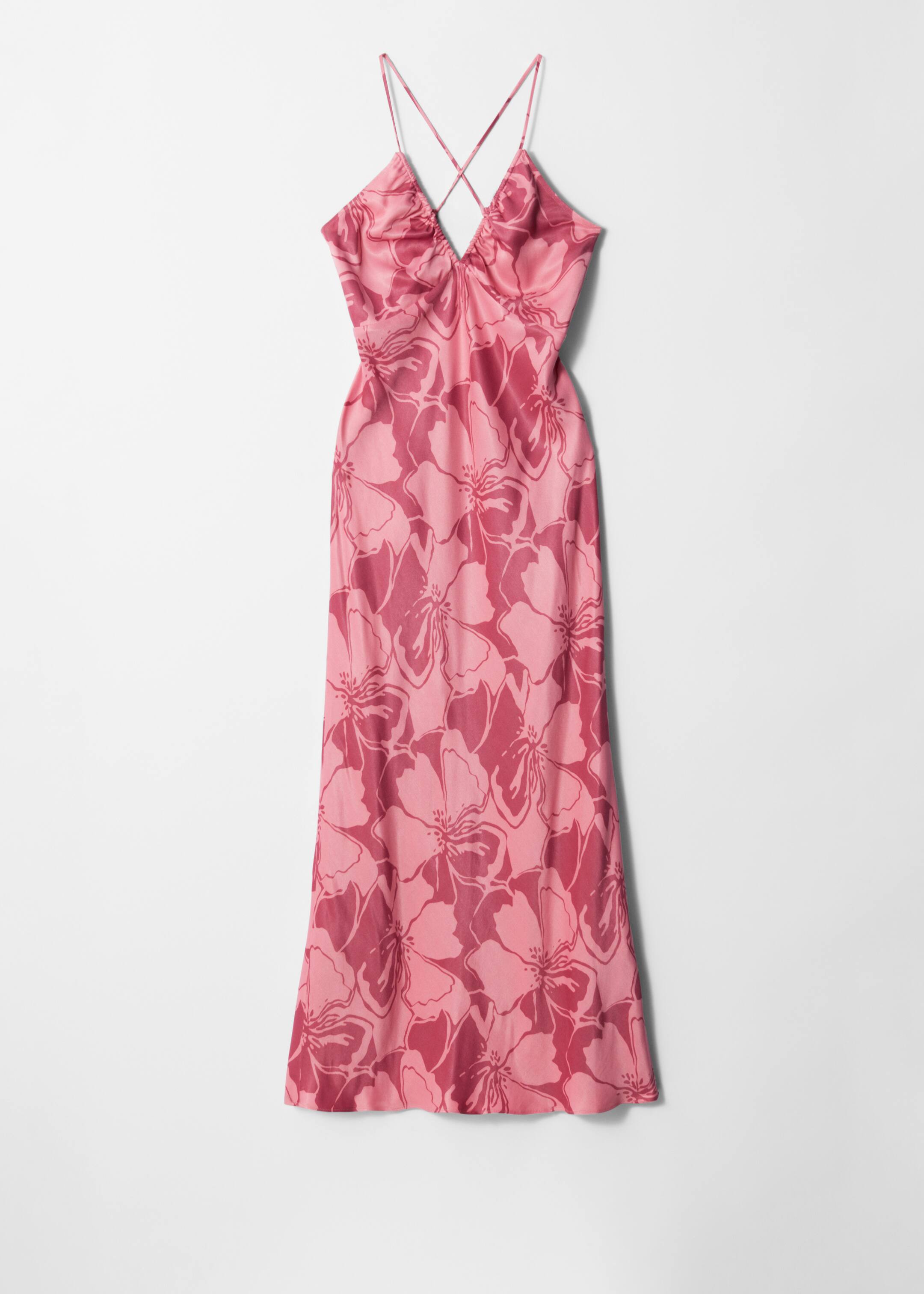 Ver imagem maior: Vestido midi em cetim - Floral cor-de-rosa - SENHORA | H&M PT 5