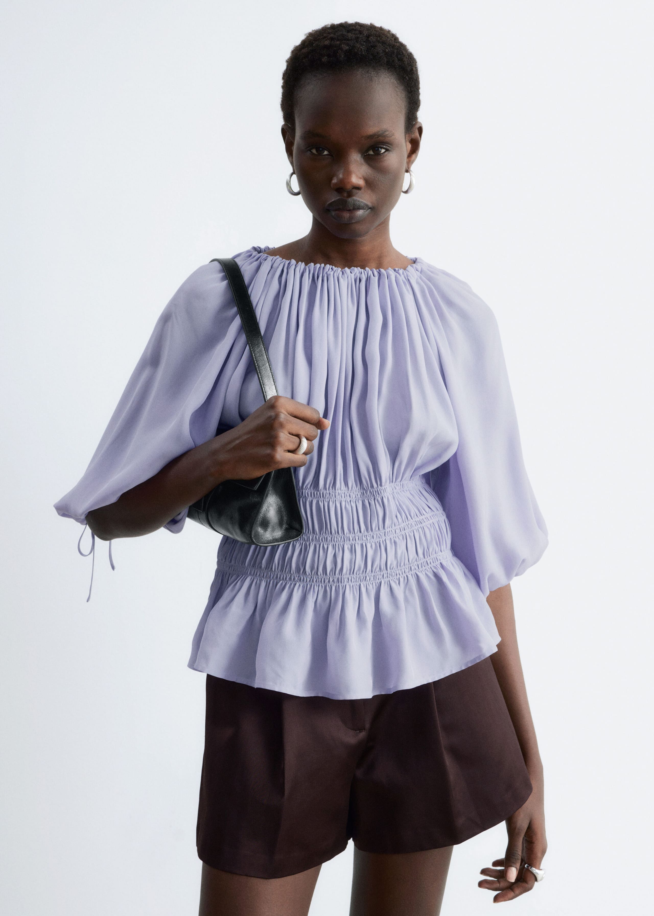 Smocked Blouse - Green/Blue Florals - Lookbook