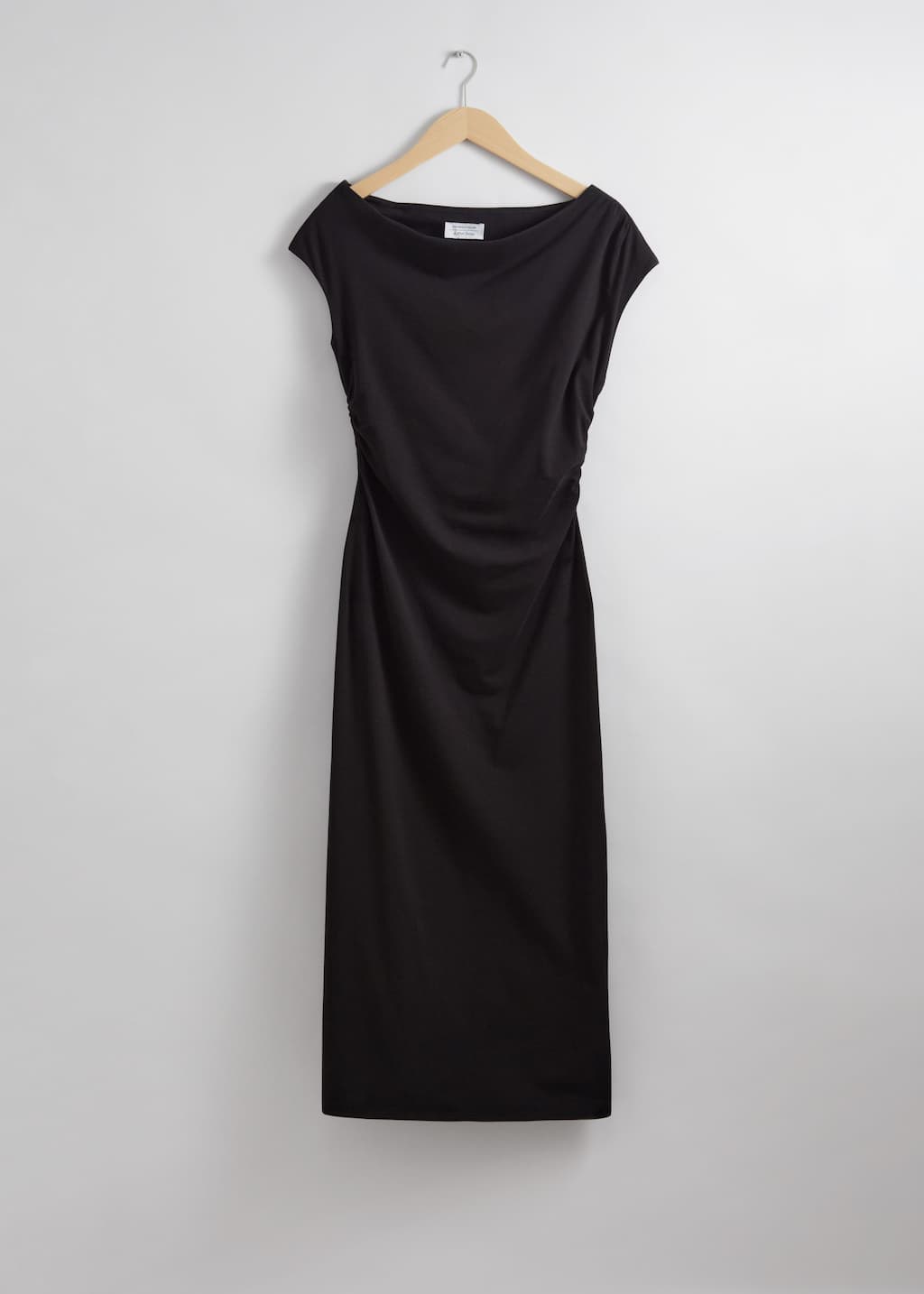 Vestido midi de un solo hombro - Caqui - Bodegón