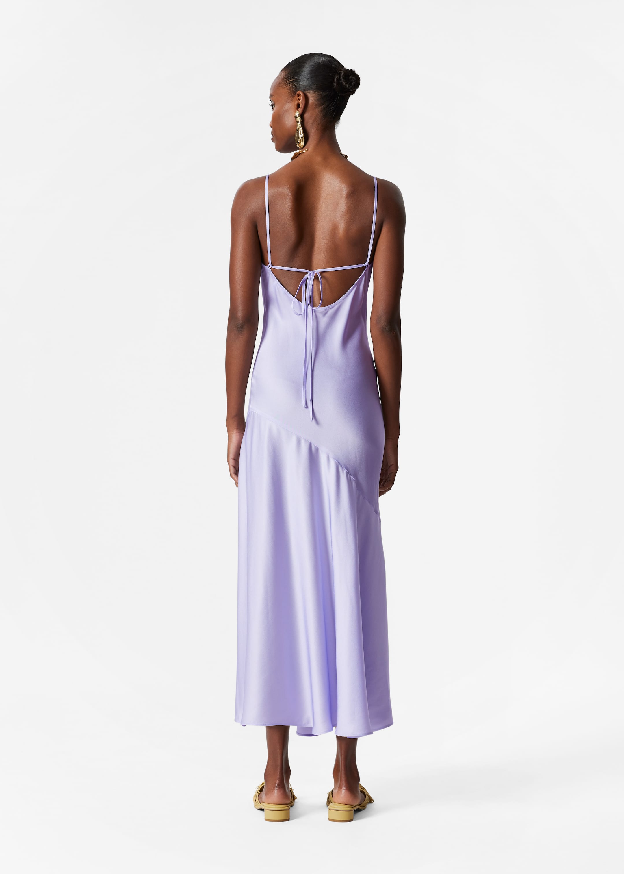 Agrandir l'image: Robe combinaison midi en satin - Lilas - FEMME | H&M FR 3