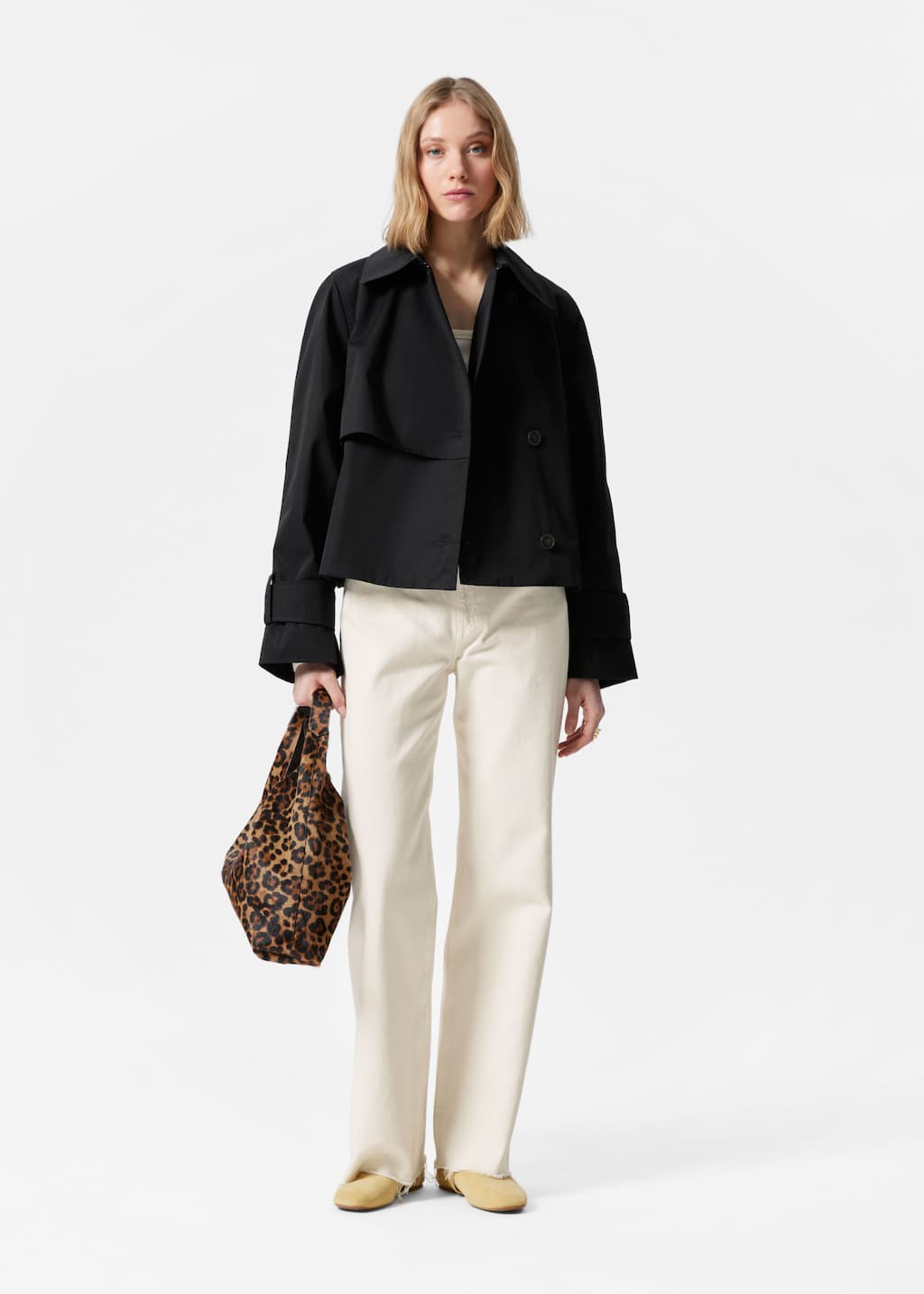 Image of Short Trench Coat Jacket