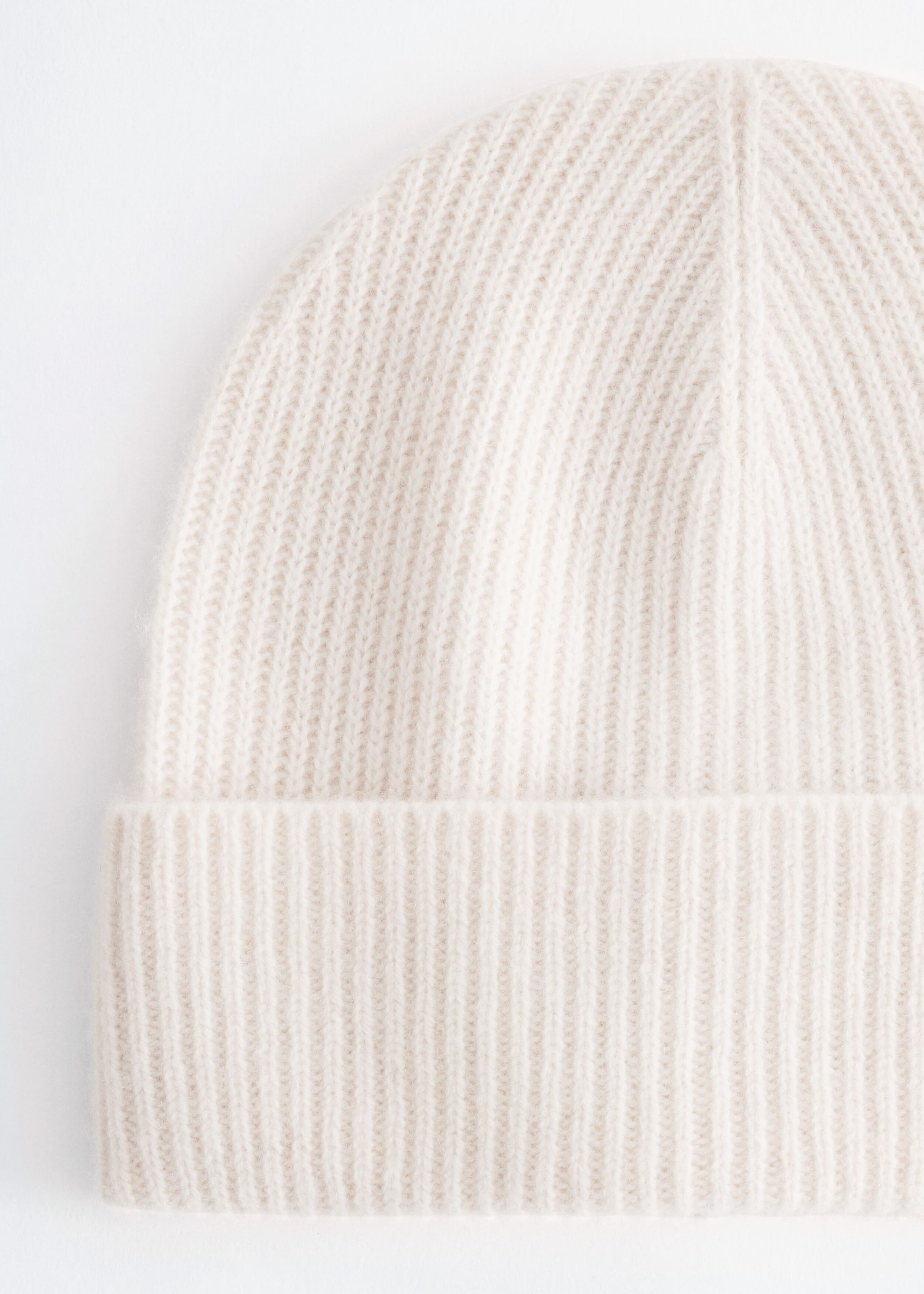 Cashmere Beanie - White - Still Life