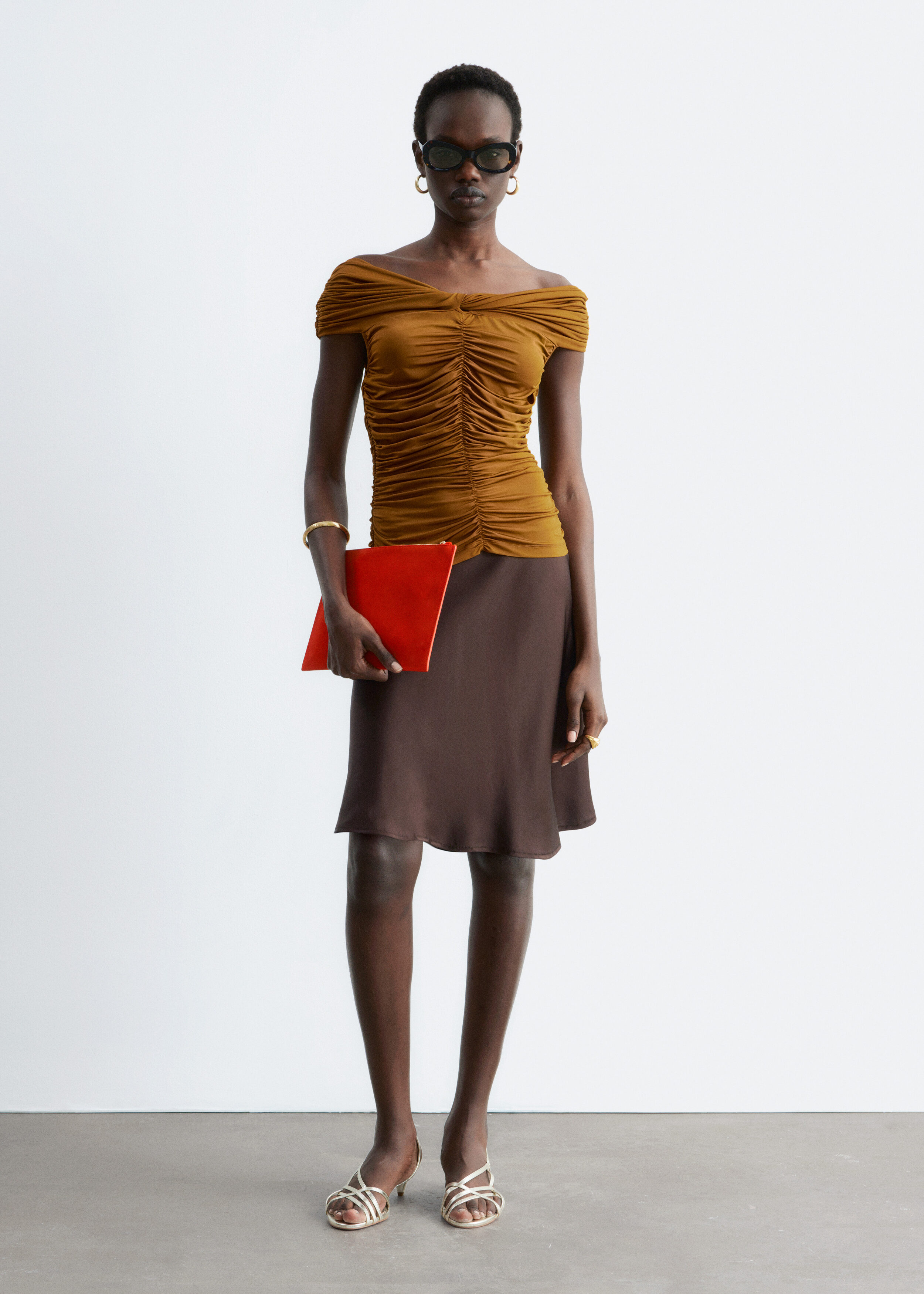 A-line Jacquard Midi Skirt - Beige/Gold - & Other Stories GG