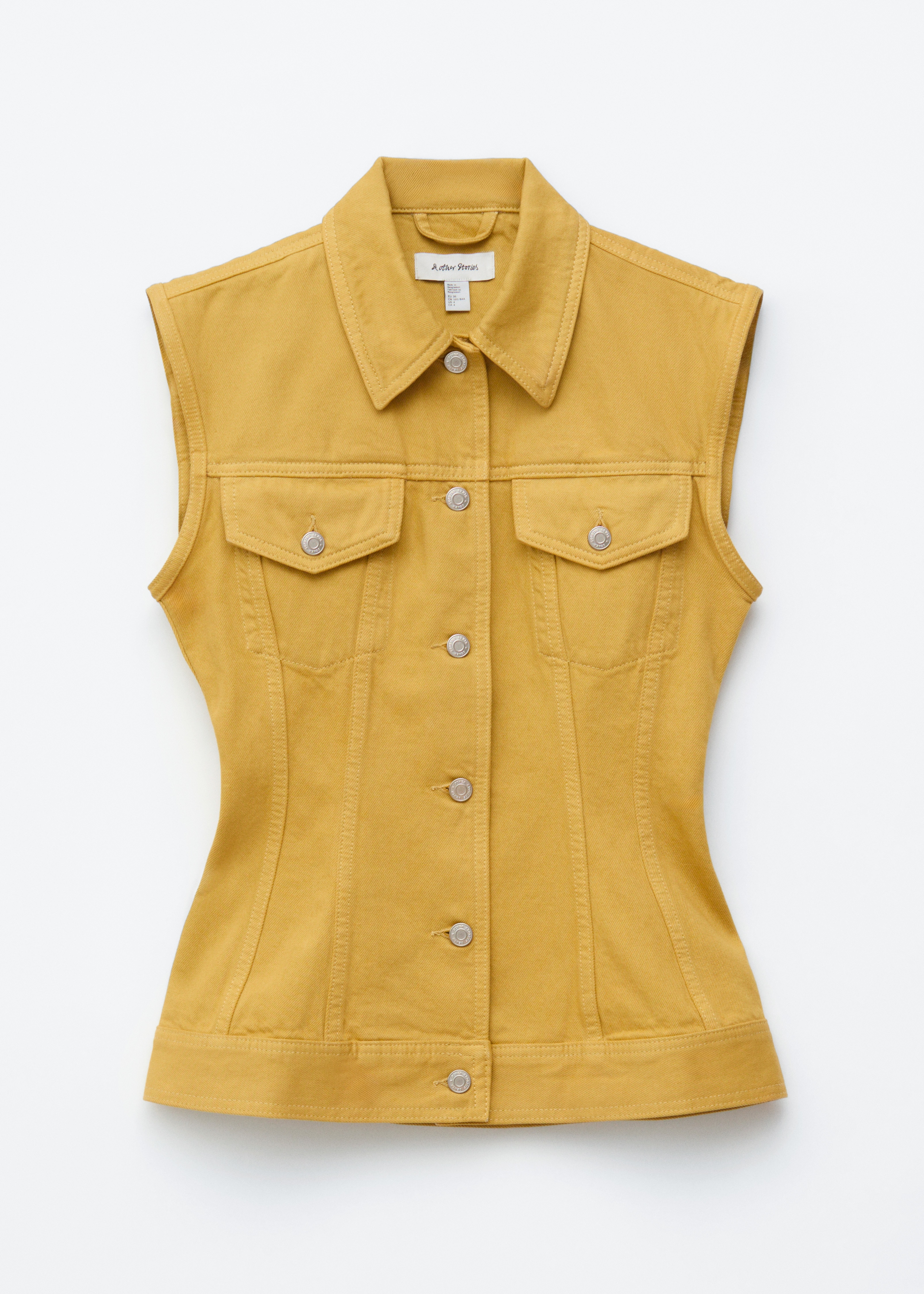 Débardeur ajusté en jean - Jaune