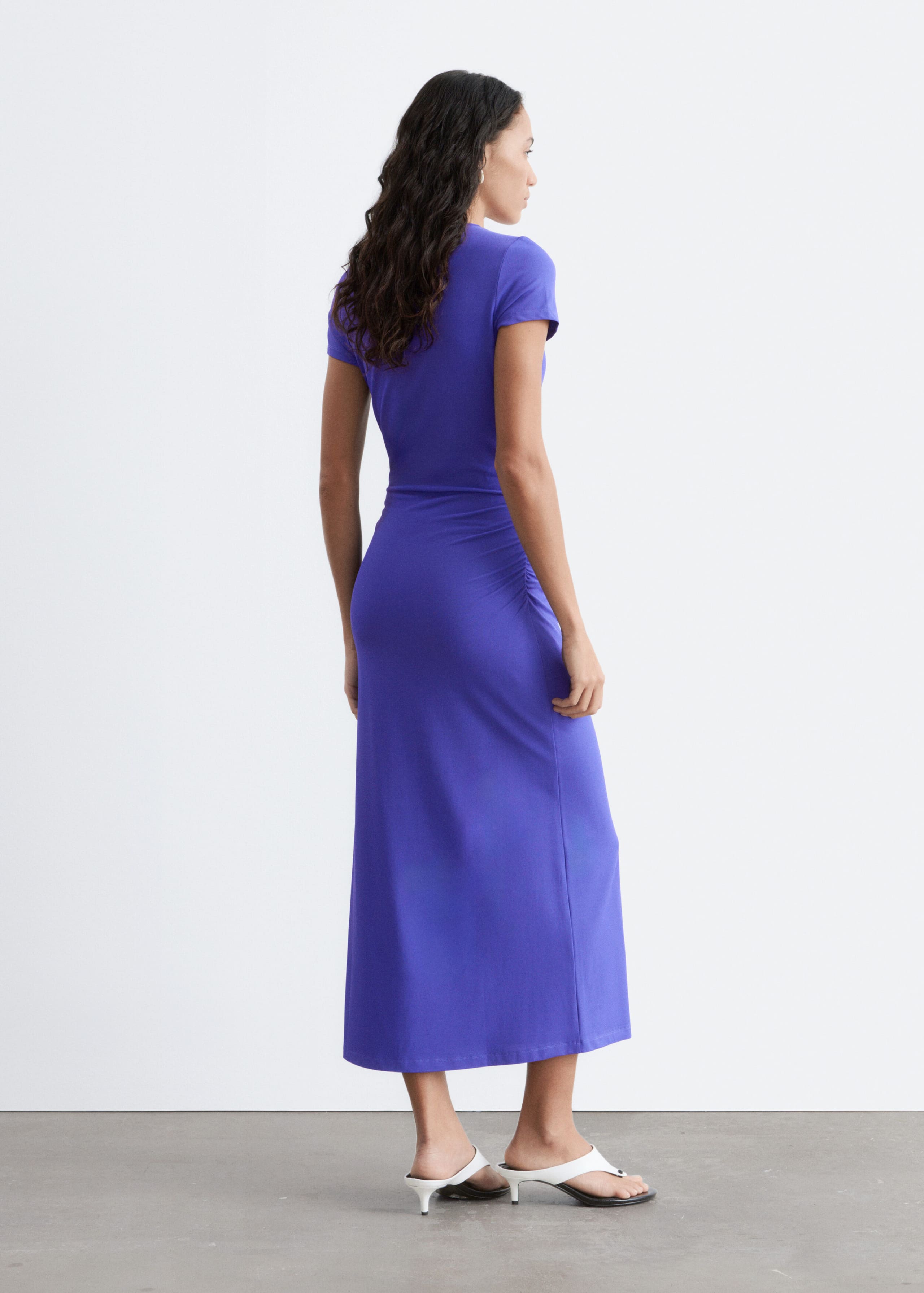 Midikleid aus Piqué-Jersey - Flieder - Lookbook