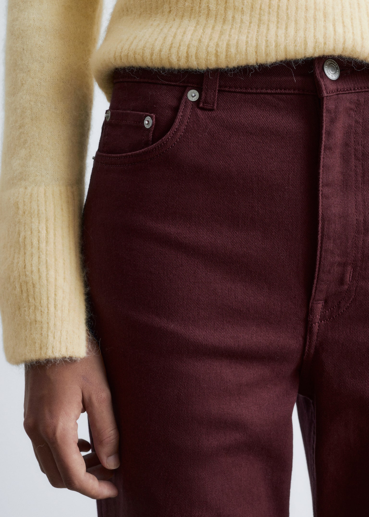 Wide-Leg Jeans - Dark Red/Black/Blue/Medium Blue/Light blue/Grey - 8